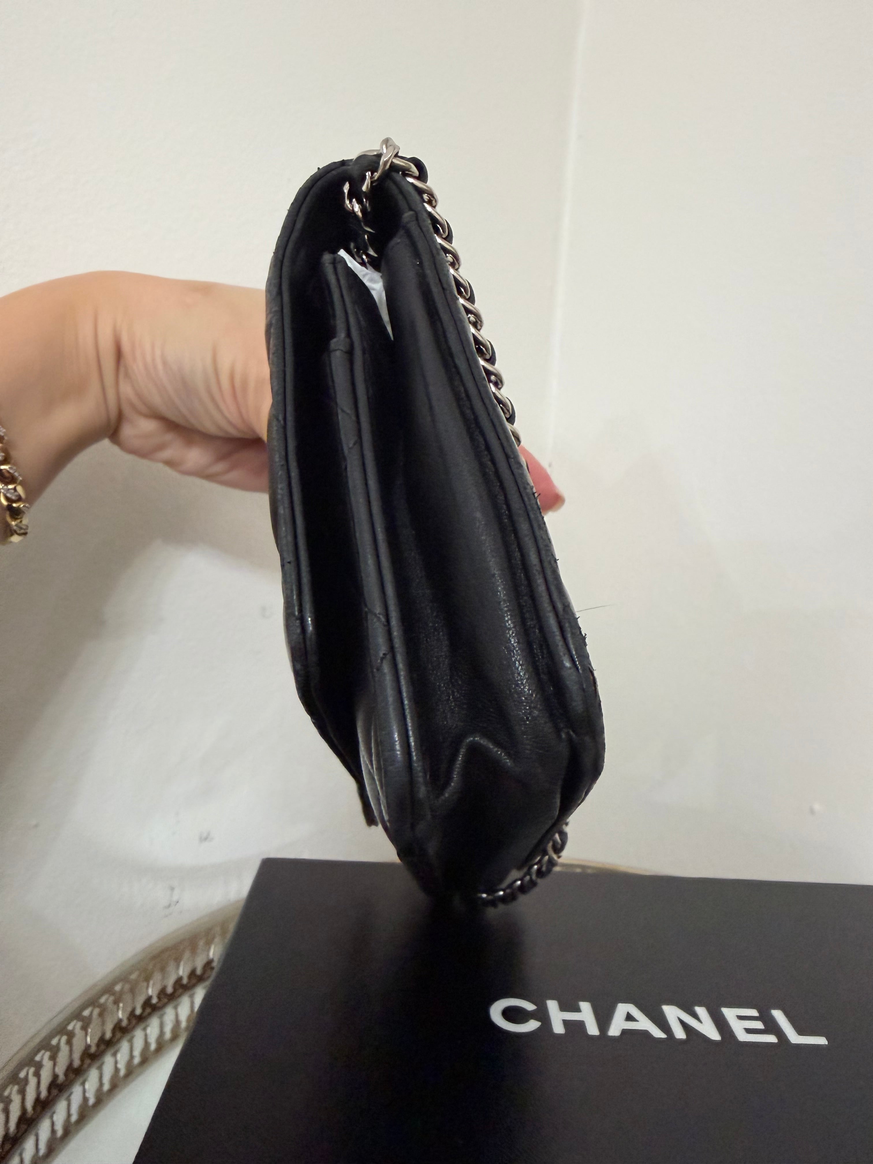 CHANEL LAMBSKIN WALLET ON CHAIN