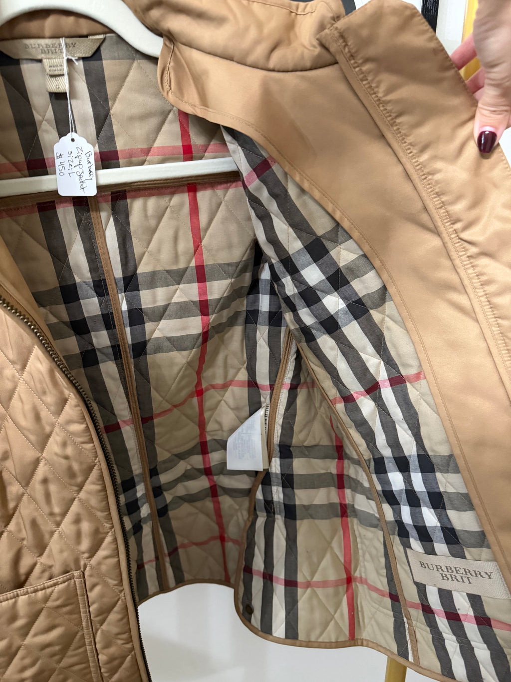 BURBERRY LADIES ZIPUP THERMAL REGULATED JACKET