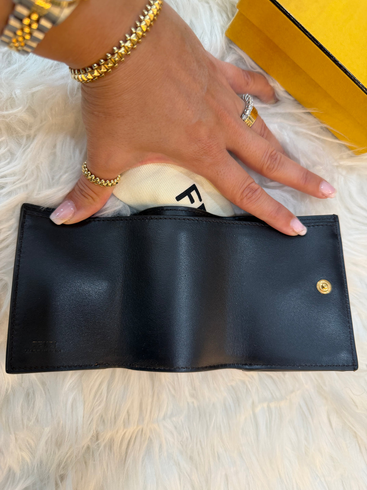 FENDI MICRO TRIFOLD SMALL WALLET