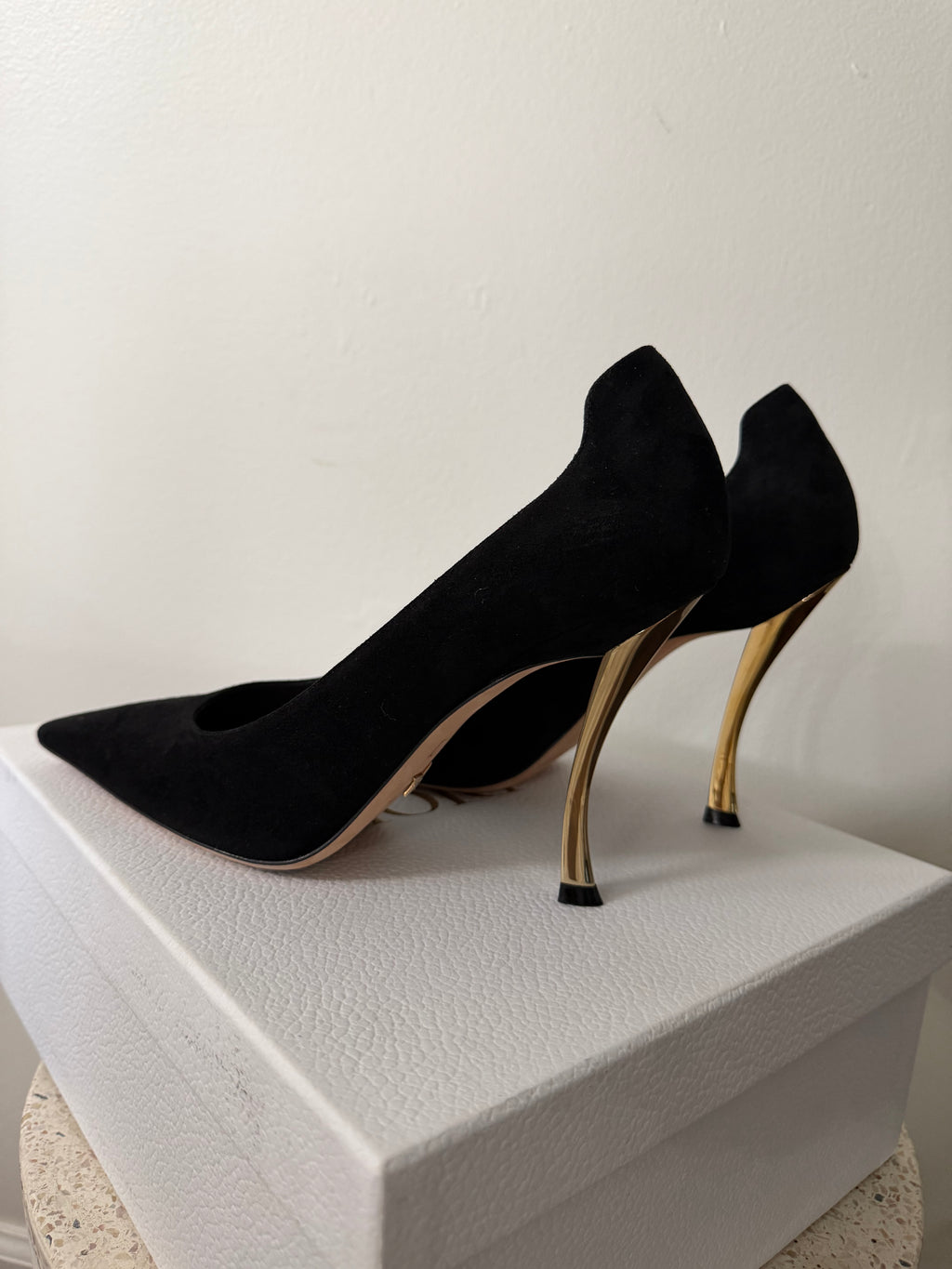 DIOR BLACK SUEDE HEEL