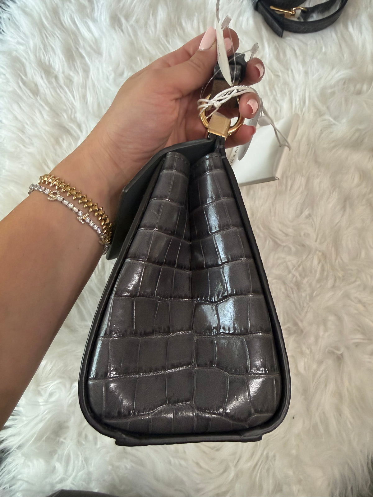 Authentic New GIVENCHY EDEN MINI CROC Embossed BAG