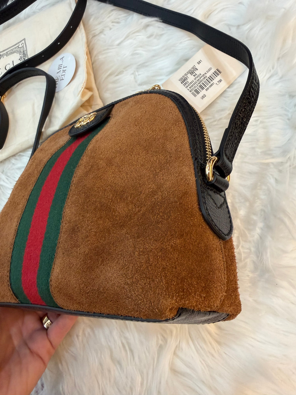 GUCCI OPHIDIA SMALL DOME SHOULDER BAG