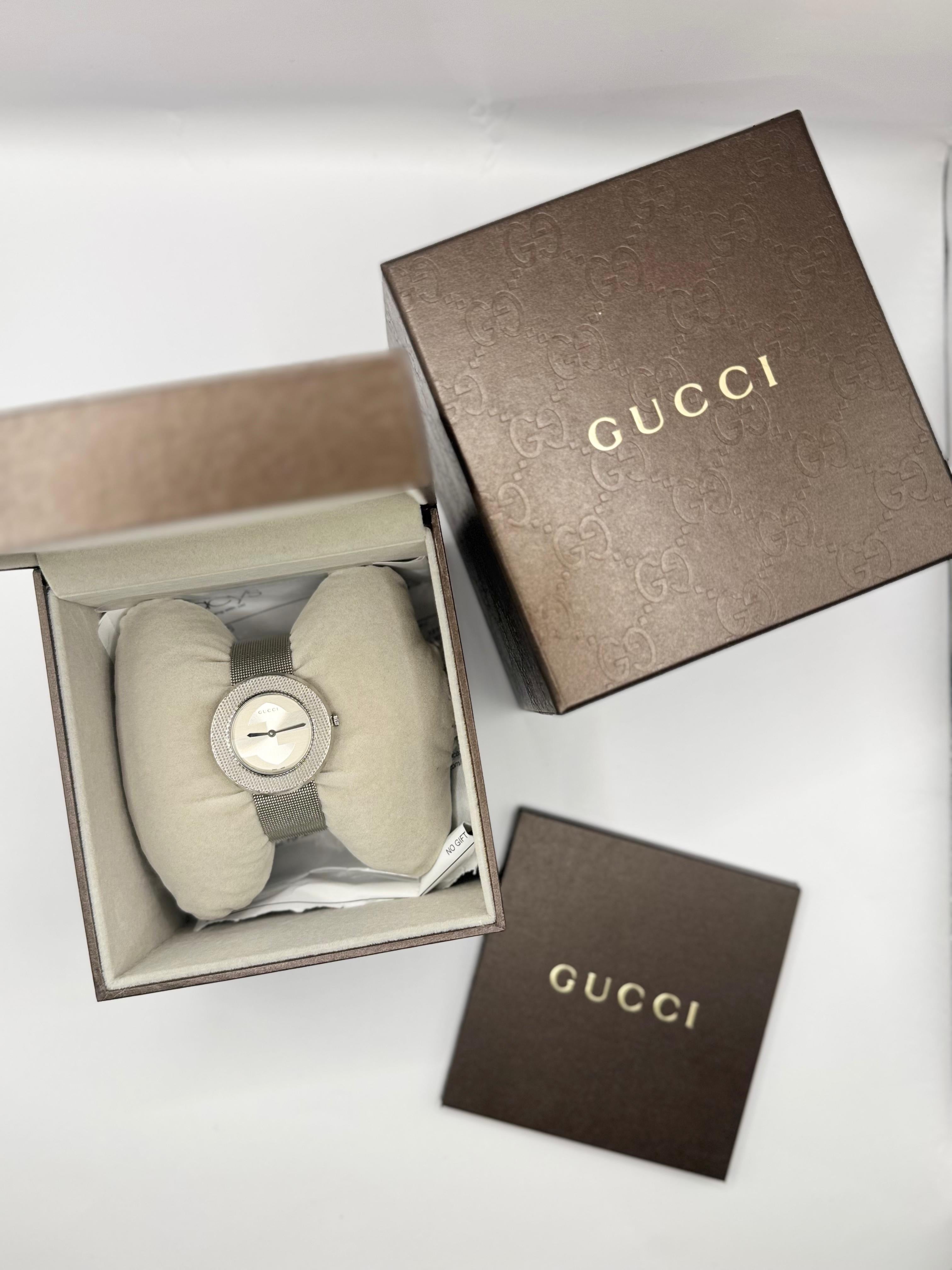 Gucci U-Play Watch Mesh Strap, 35 mm