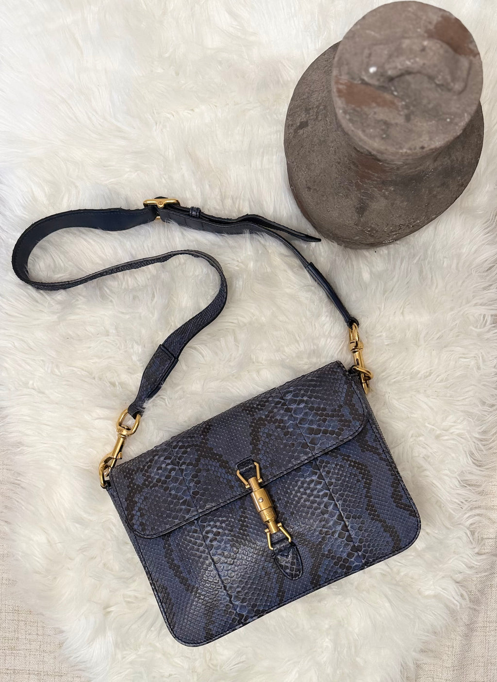 Gucci JACKIE PYTHON MEDIUM BAG