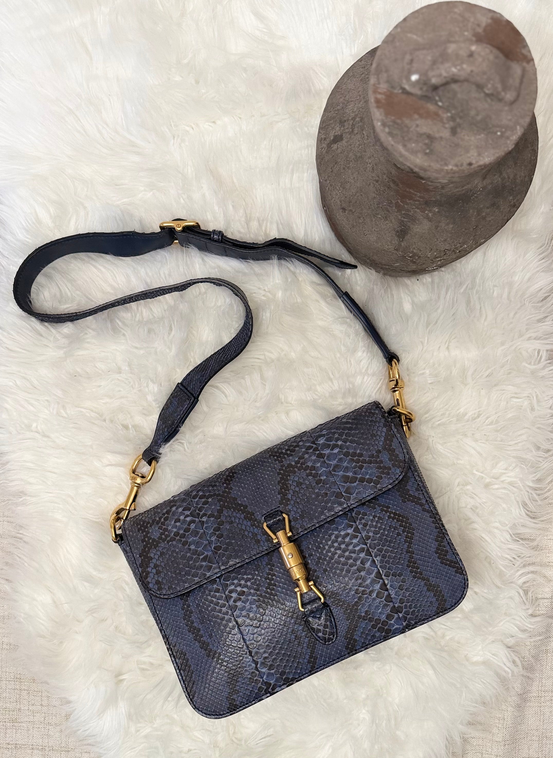 Gucci JACKIE PYTHON MEDIUM BAG