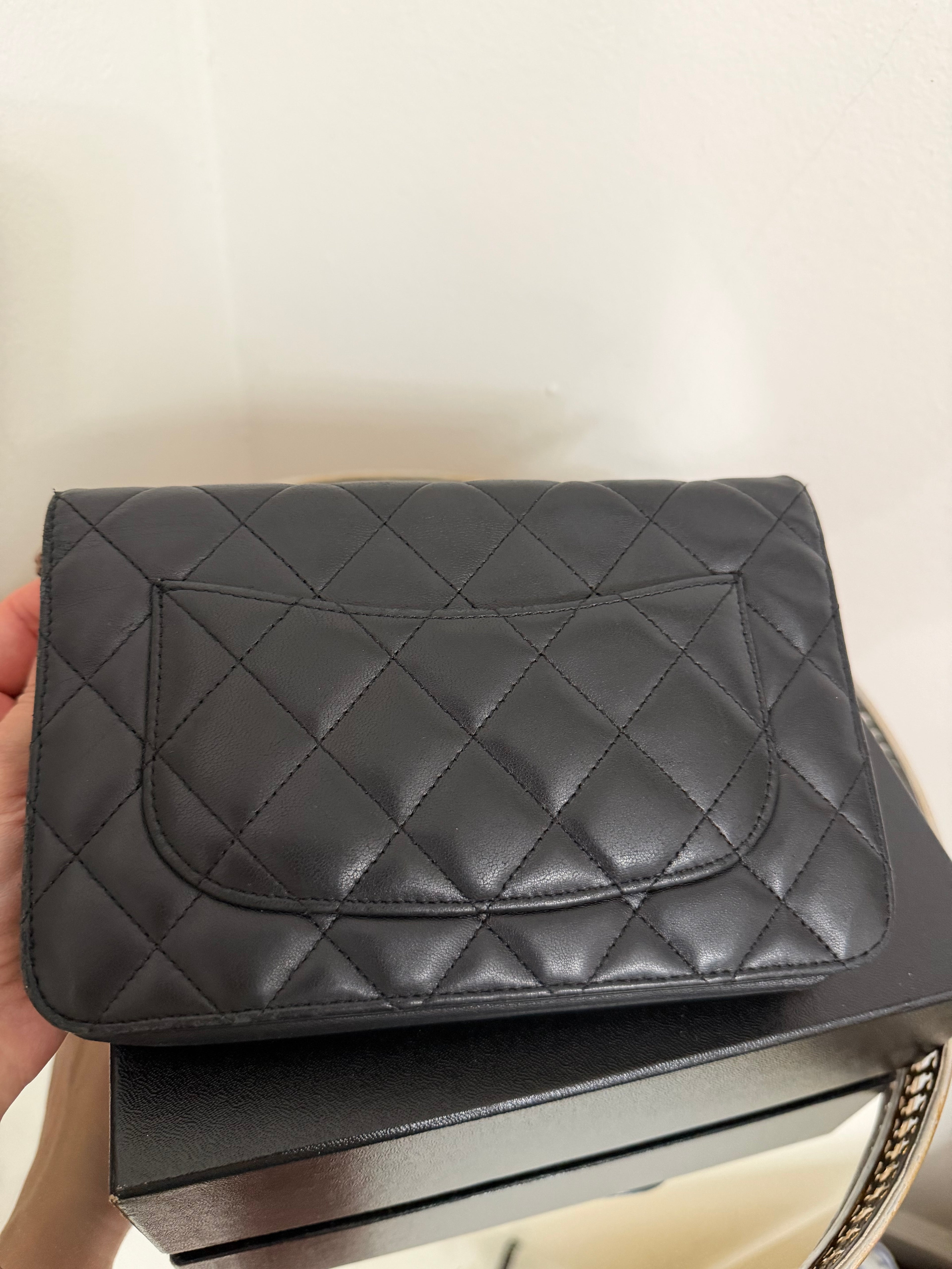 CHANEL LAMBSKIN WALLET ON CHAIN