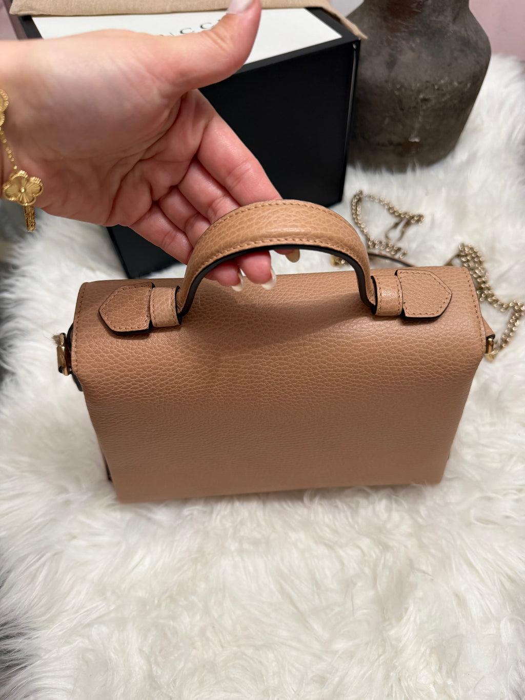 GUCCI TOP HANDLE NUDE BAG