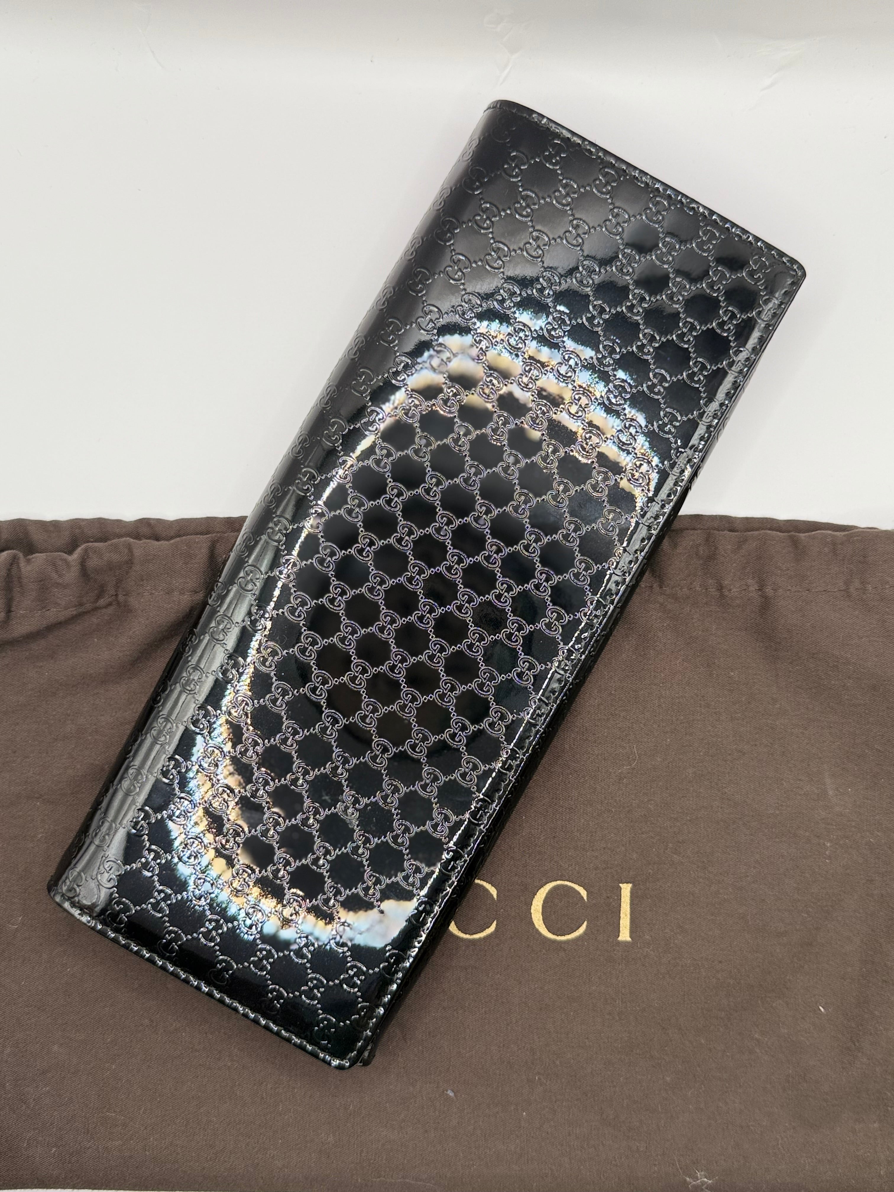 Gucci Microguccissima Broadway Patent Clutch