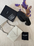 SAINT LAURENT MEDIUM ENVELOPE BAG QUILTED GRAIN LEATHER