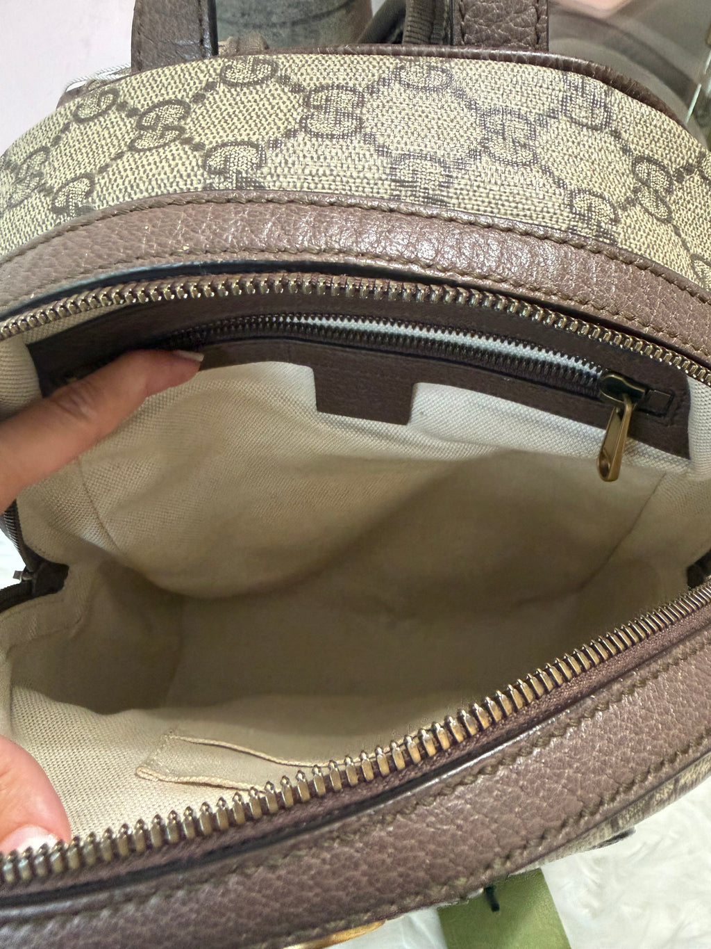 GUCCI OPHIDIA BACKPACK GG COATED CANVAS