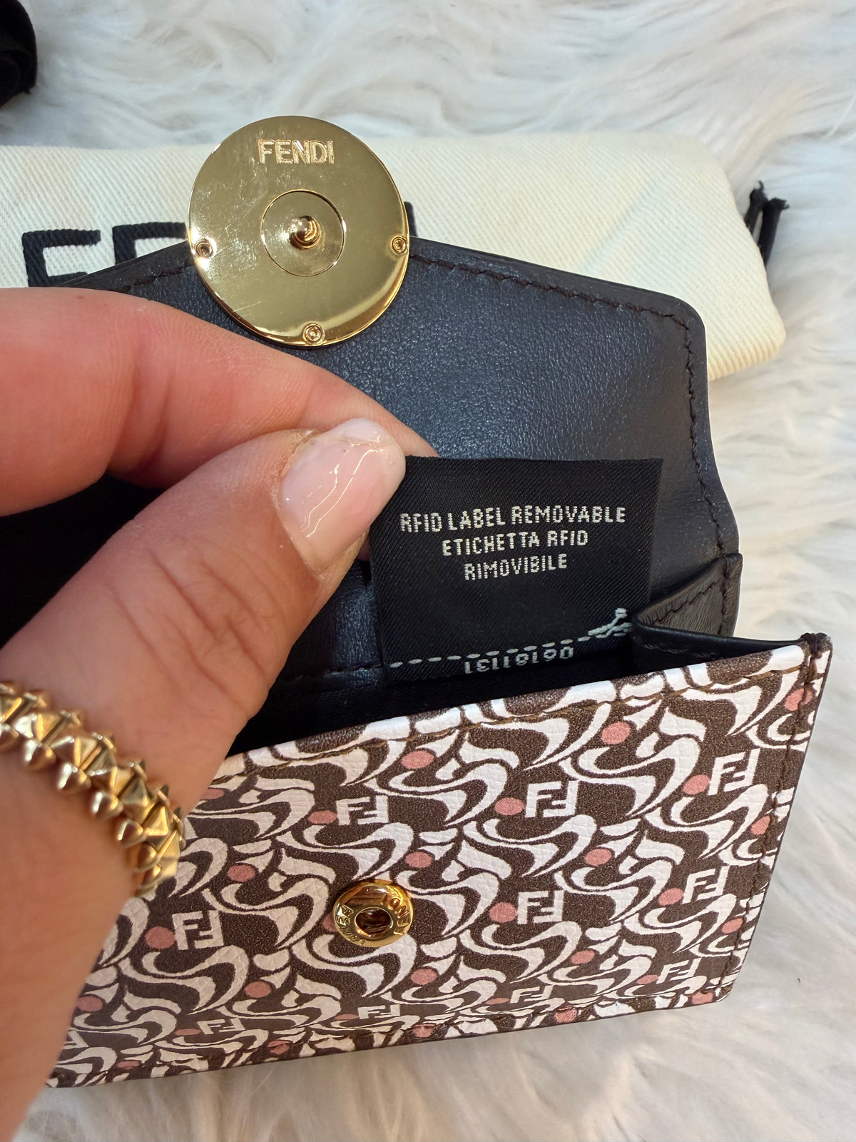 FENDI MICRO TRIFOLD SMALL WALLET