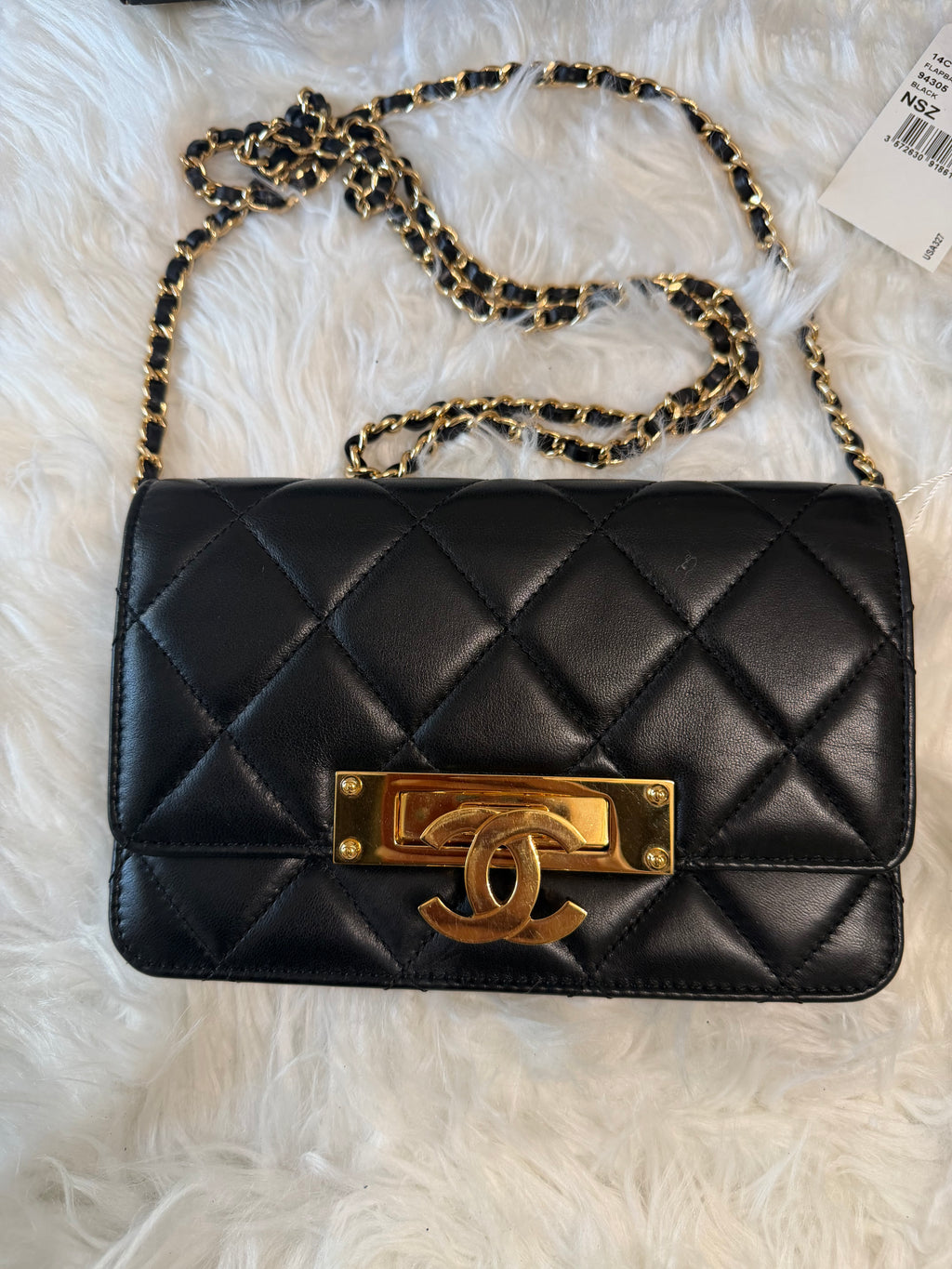 CHANEL QUILTED GOLD TURNLOCK LAMBSKIN WOC