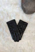 CHANEL LAMBSKIN LEATHER GLOVES INTERLOCKING CC LOGO