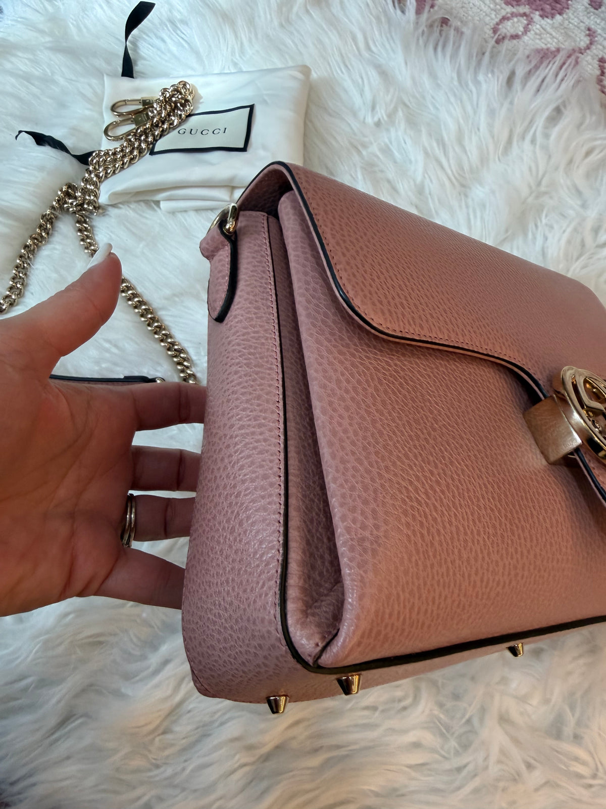 GUCCI TOP HANDLE NUDE BAG