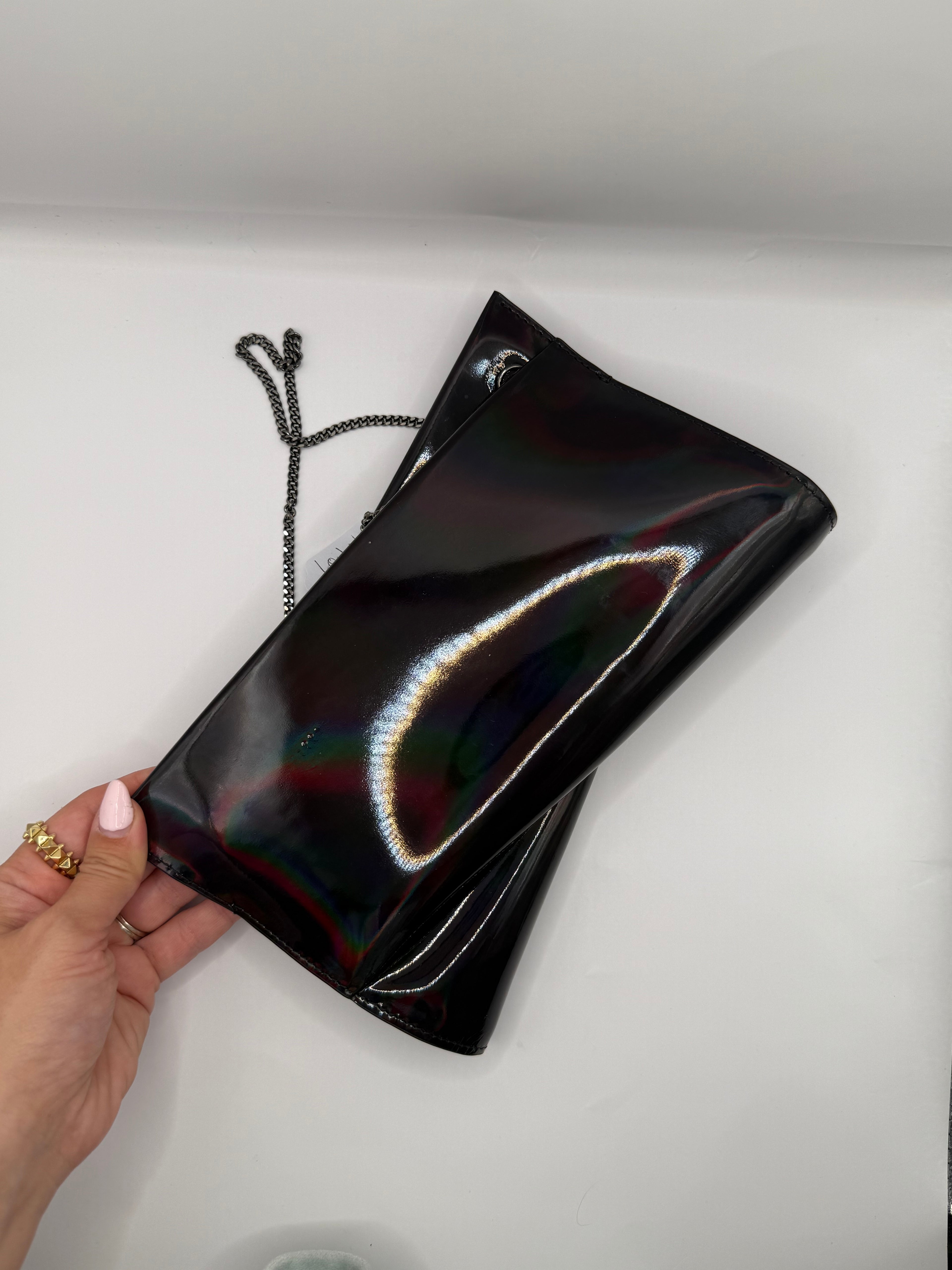 Christian Louboutin Loubitwist Patent leather small clutch