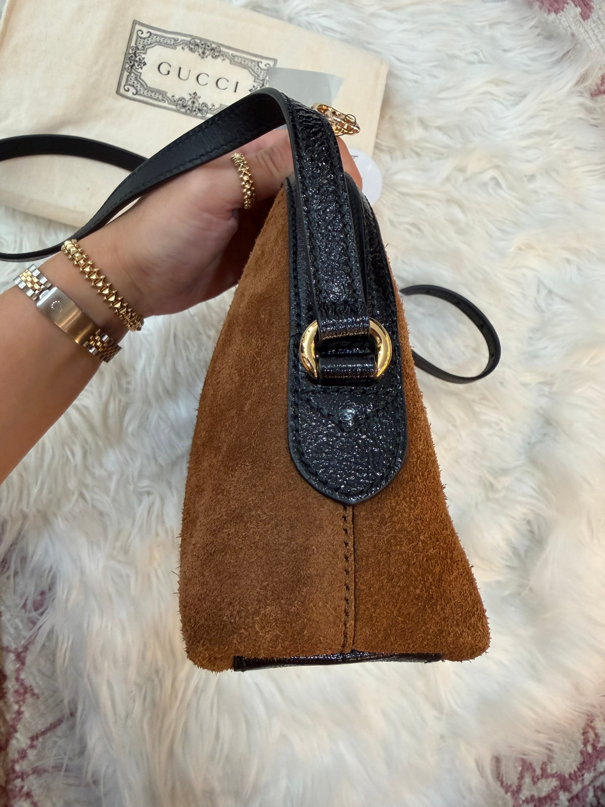 GUCCI OPHIDIA SMALL DOME SHOULDER BAG