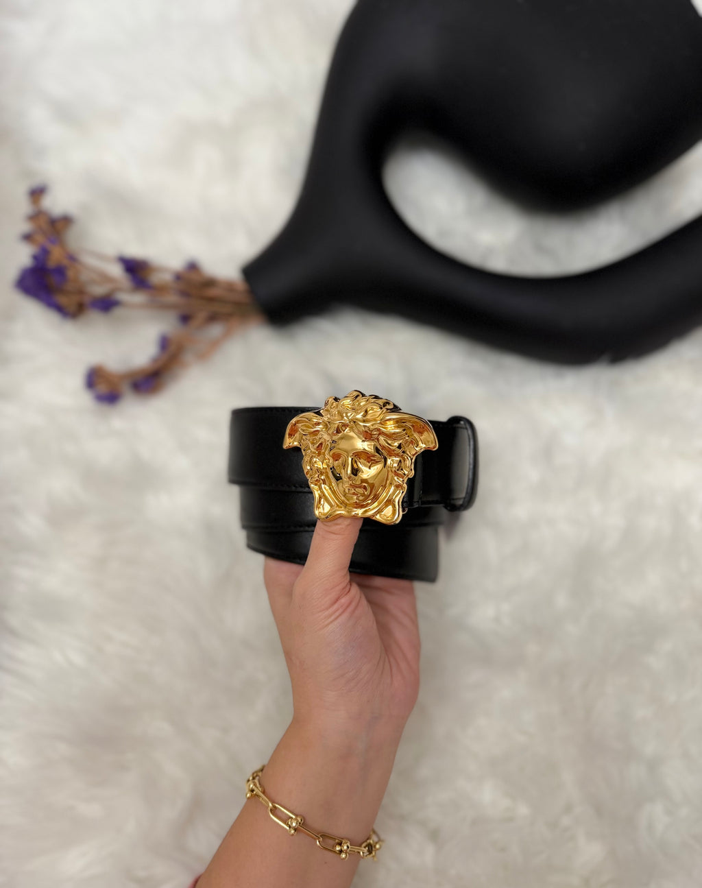 Versace Medusa head belt