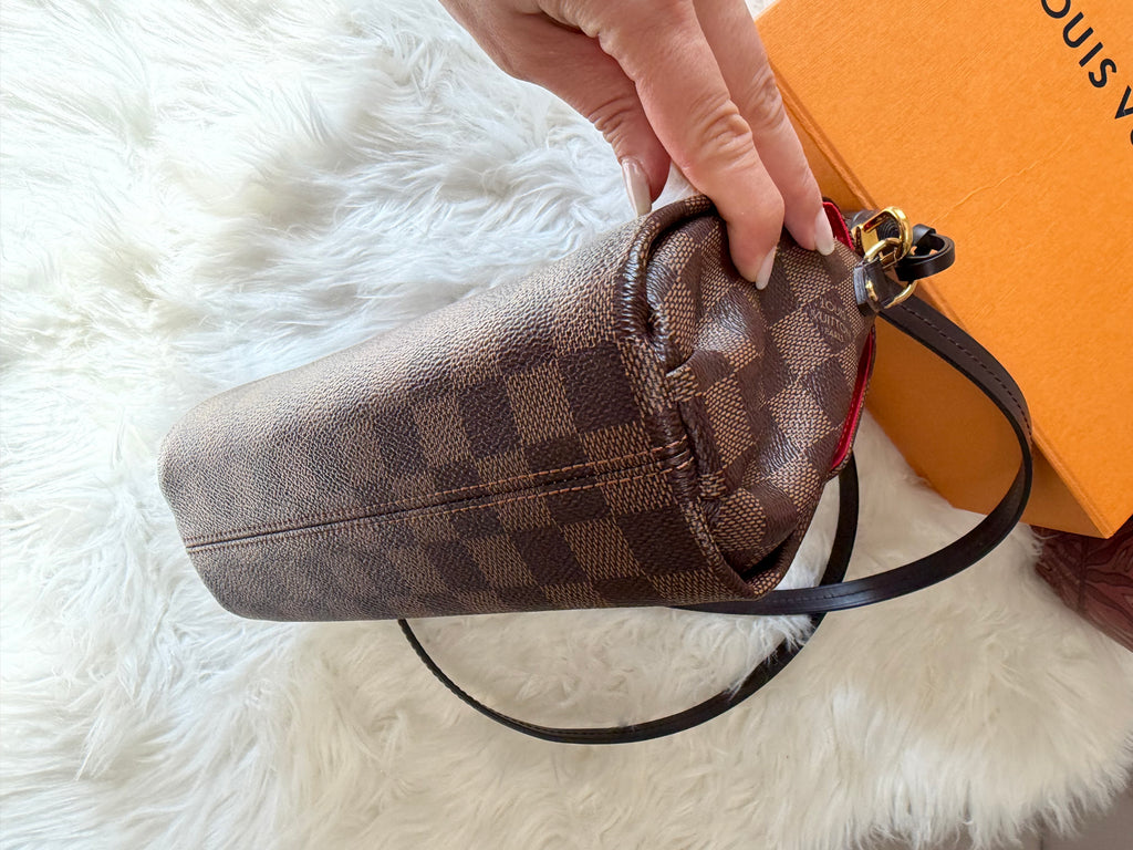 LOUIS VUITTON CROISETTE DAMIER EBENE SHOULDER BAG
