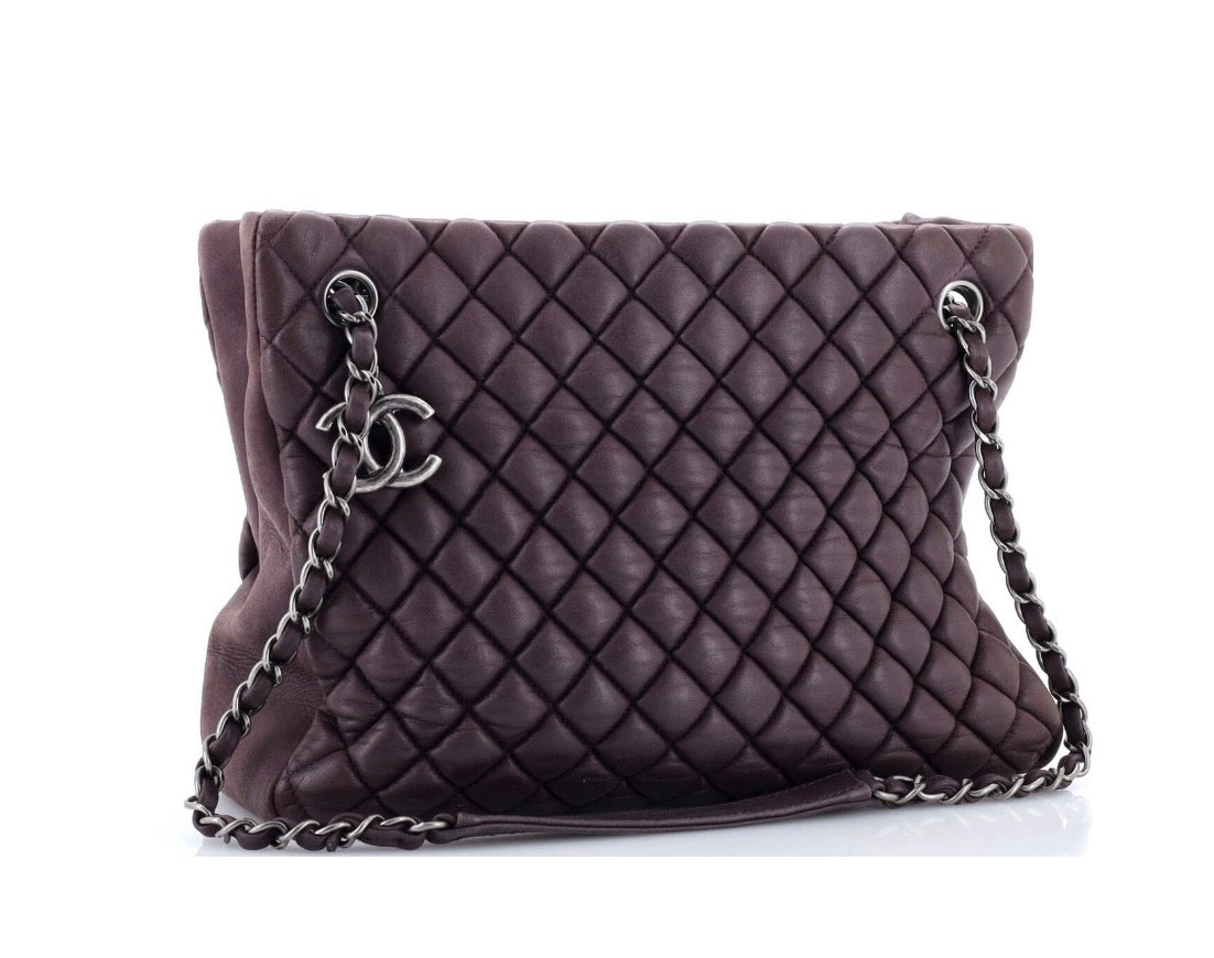 Chanel double Tote quilted calfskin