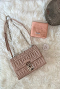 MIU MIU MATELASSE NAPPA LEATHER DOUBLE STRAP BAG