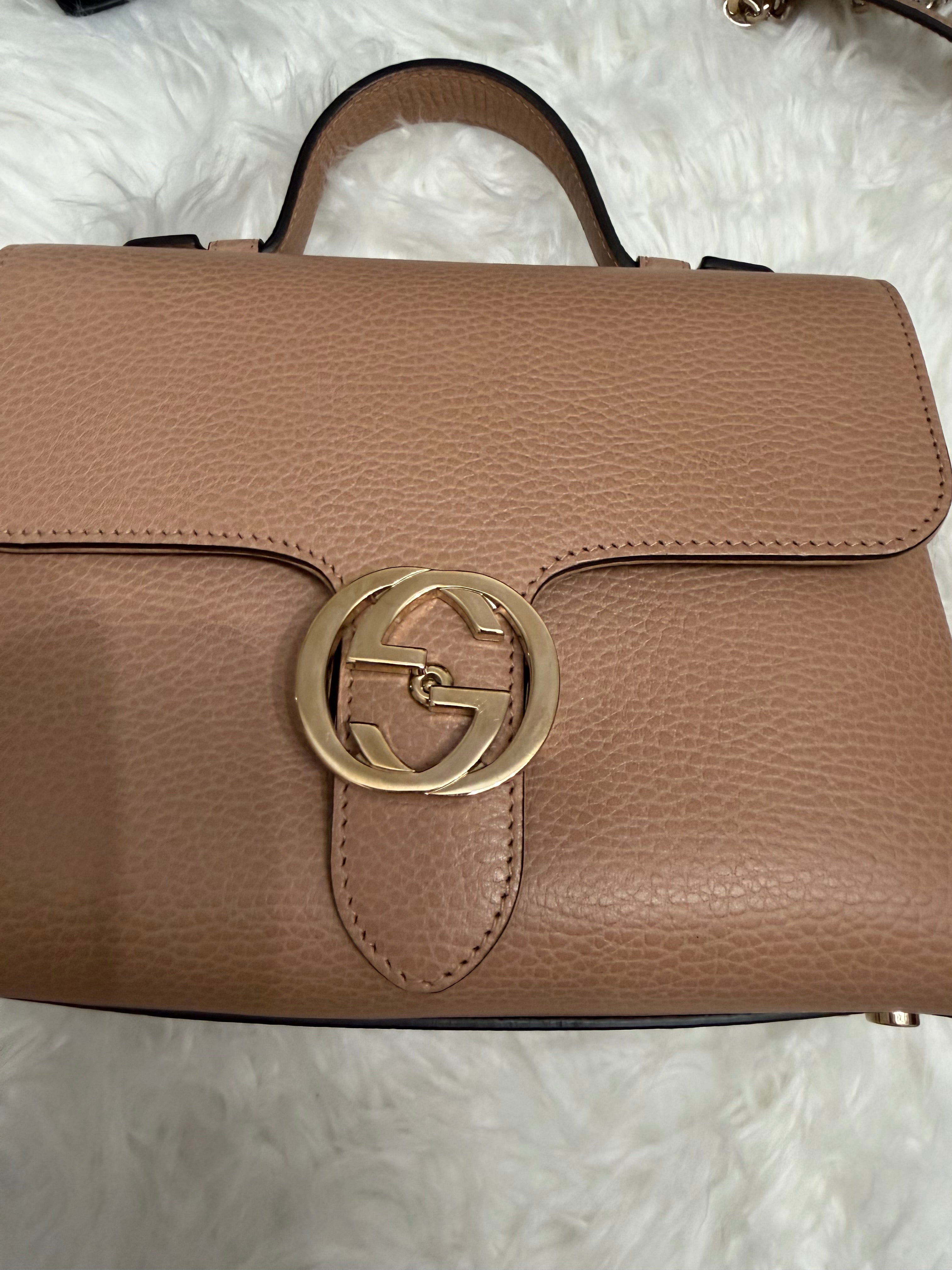 GUCCI TOP HANDLE NUDE BAG