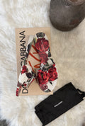 DOLCE GABBANA BEACHWEAR FLOWER RUBBER SLIDES
