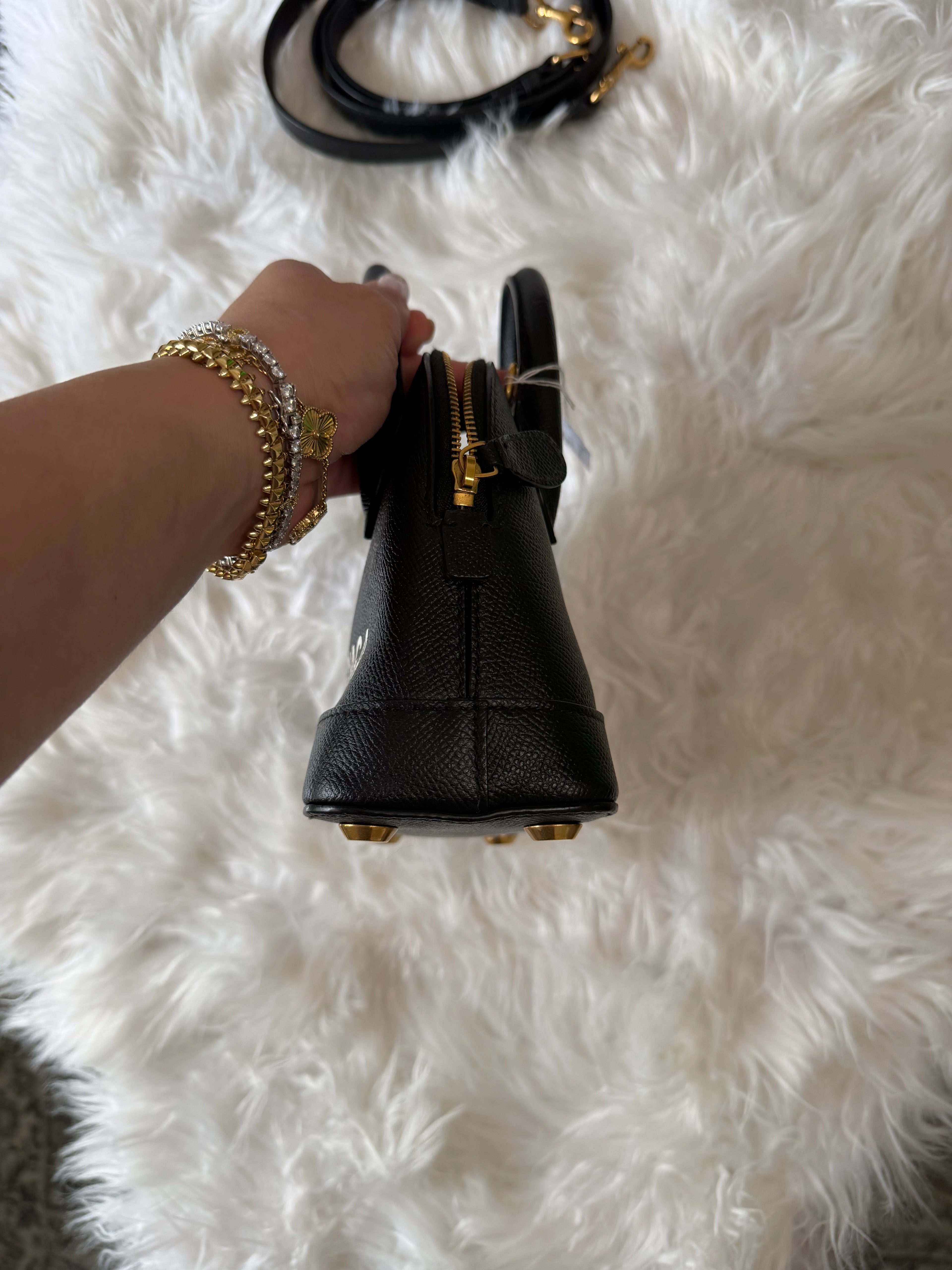 BALENCIAGA SIGNATURE GRAINED VILLE TOP HANDLE