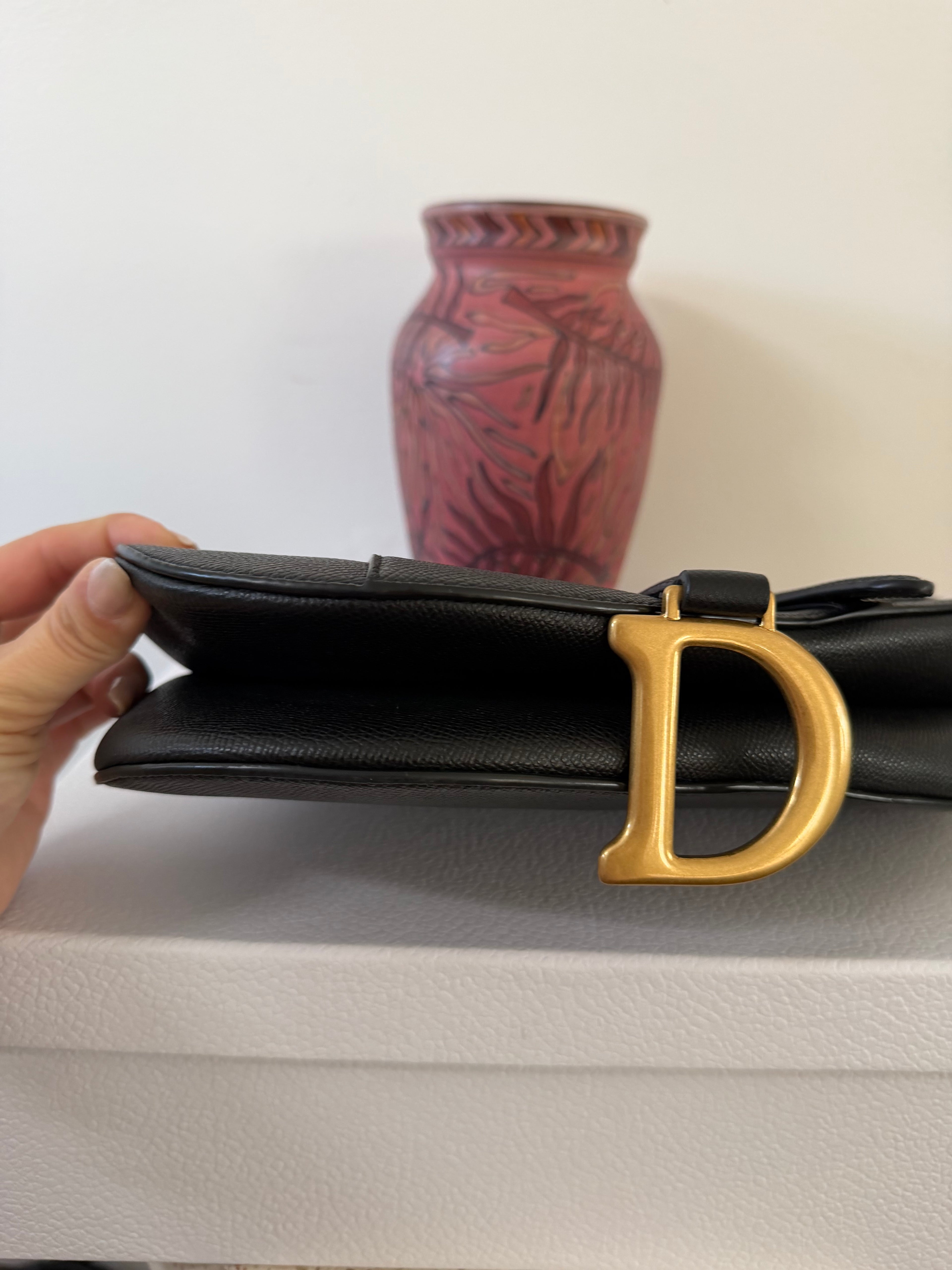 CHRISTIAN DIOR SADDLE GRAINED CALFSKIN BAG