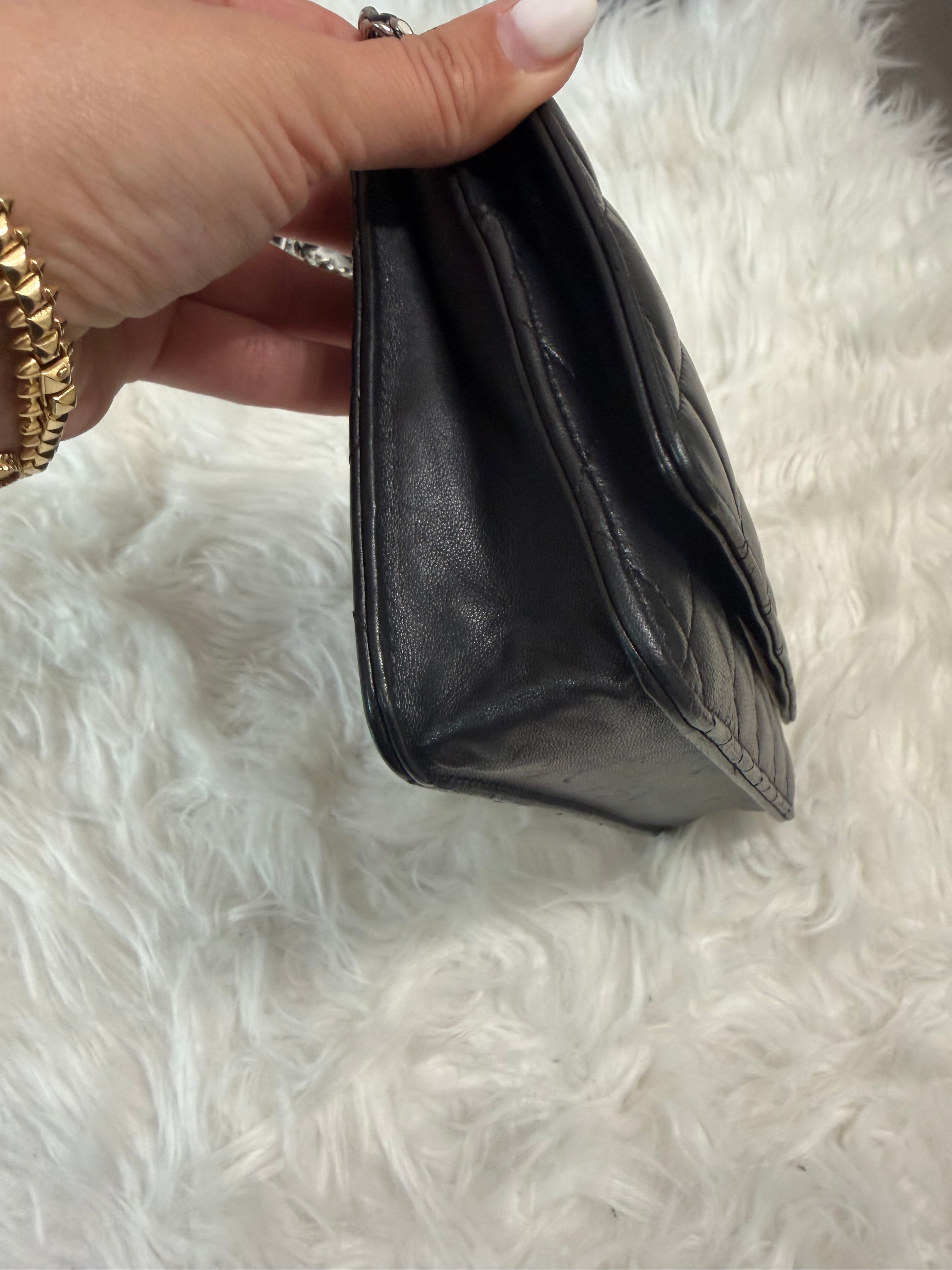 CHANEL LAMBSKIN WALLET ON CHAIN