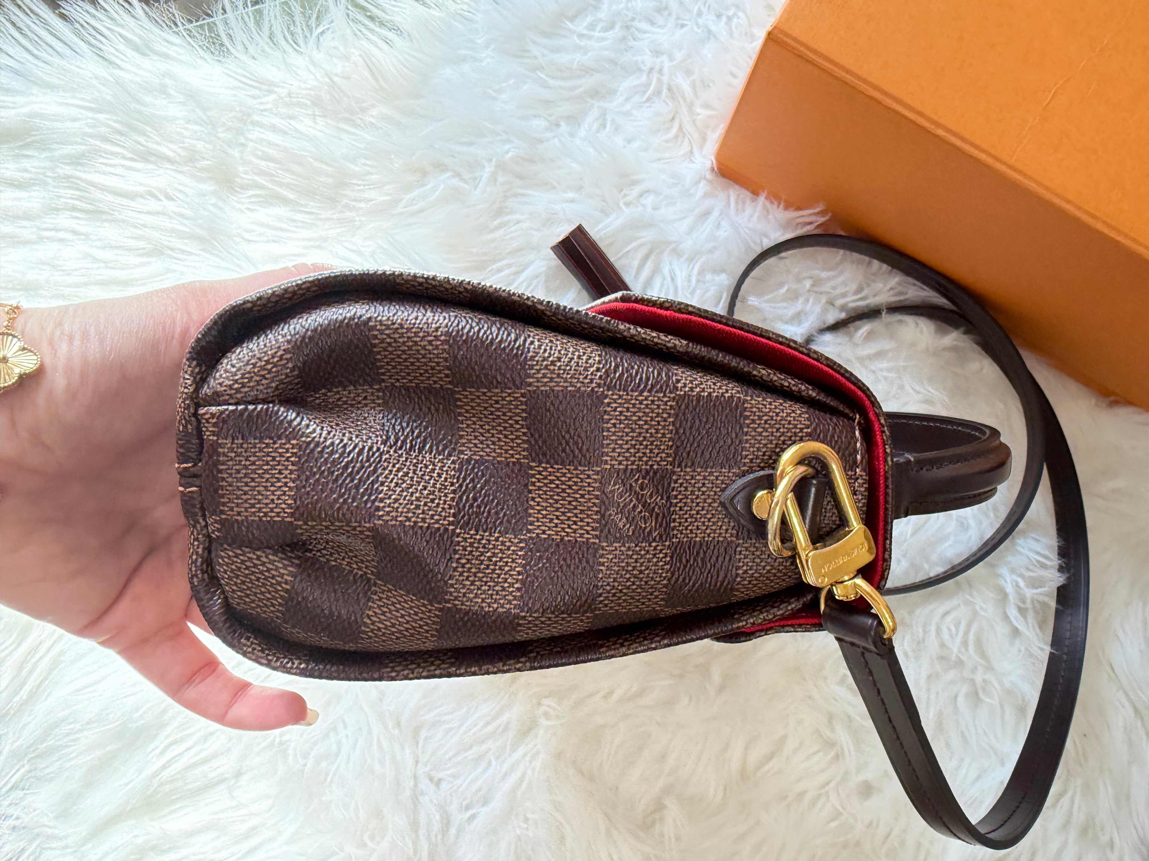 LOUIS VUITTON CROISETTE DAMIER EBENE SHOULDER BAG