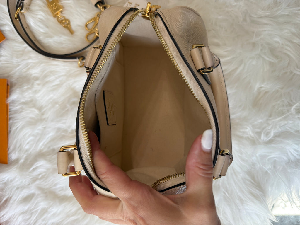 LOUIS VUITTON SPEEDY BANDOULIERE 20 EMPREINTE LEATHER