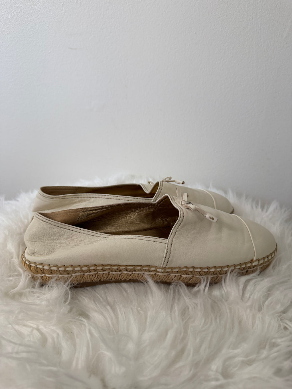 Prada Leather Espadrille Flats