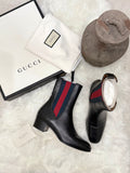 GUCCI KAREN WEB ACCENTED ANKLE BOOTS