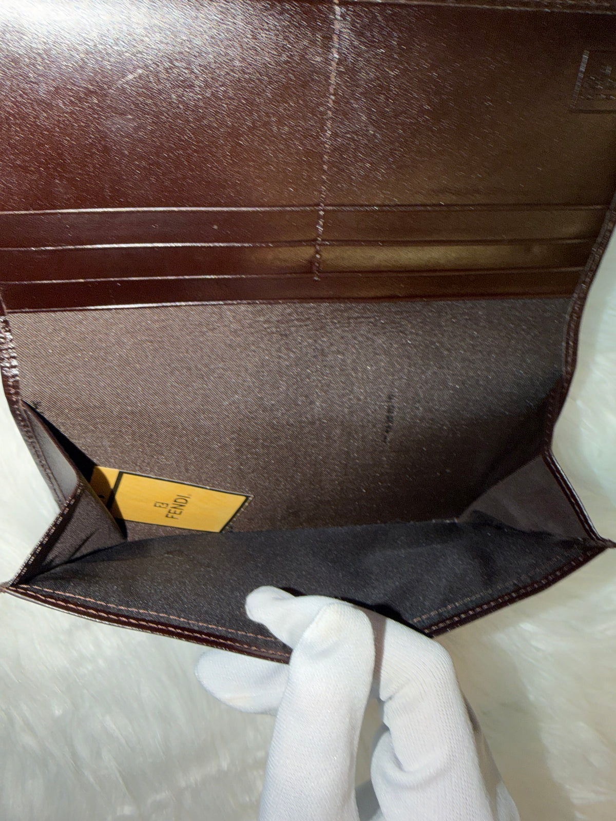 FENDI ZUCCA FF LONG WALLET CLUTCH CANVAS