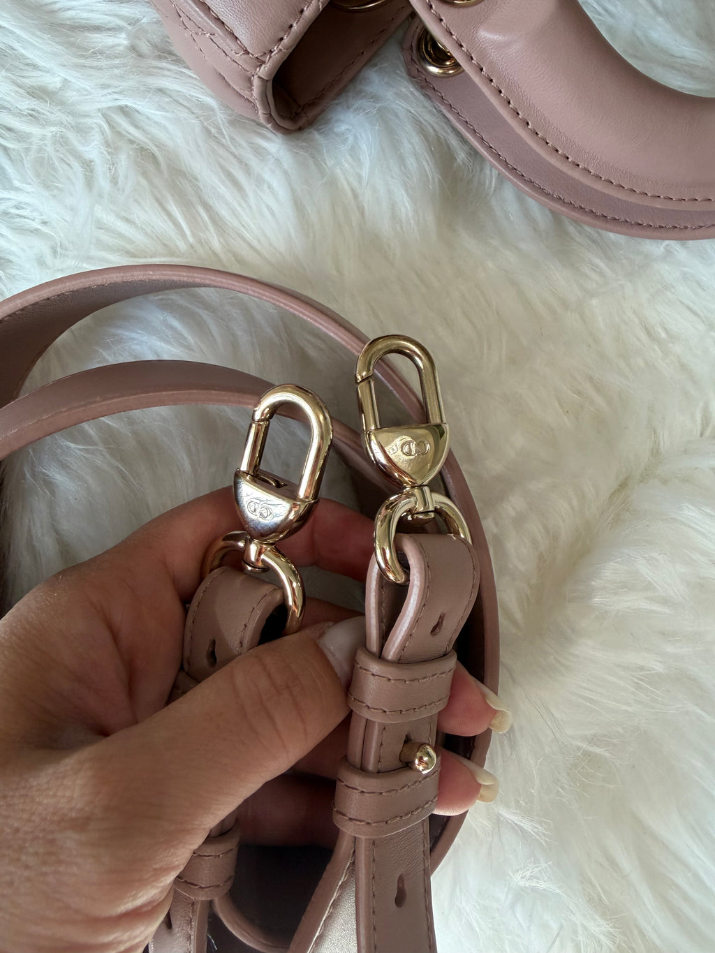 CHRISTIAN DIOR MY LADY D LAMBSKIN CANNAGE WITH LUCKY BADGES
