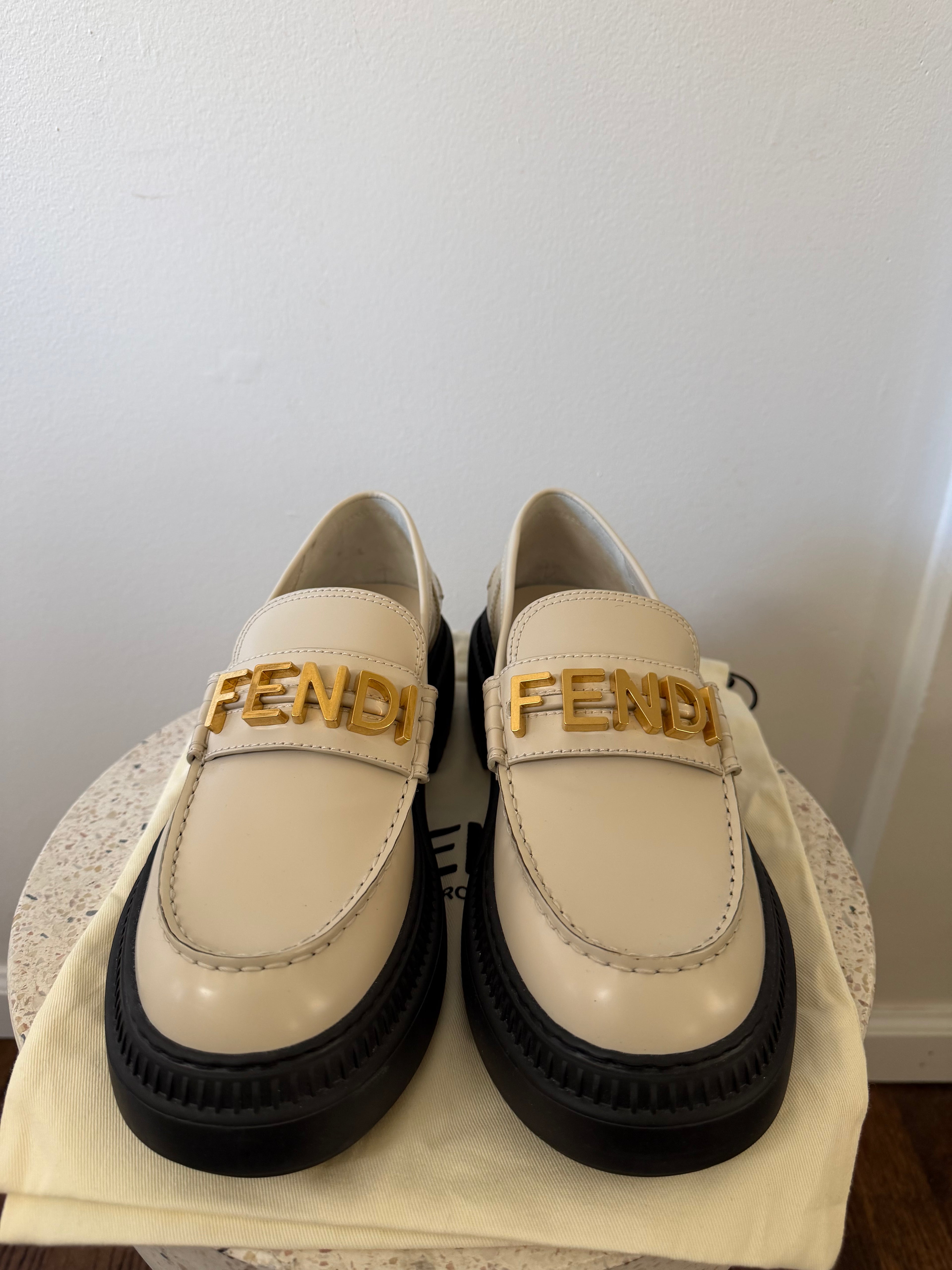 Fendi Leather Loafers