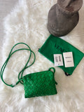 Bottega Veneta MINI LOOP INTRECCIATO LEATHER CROSSBODY
