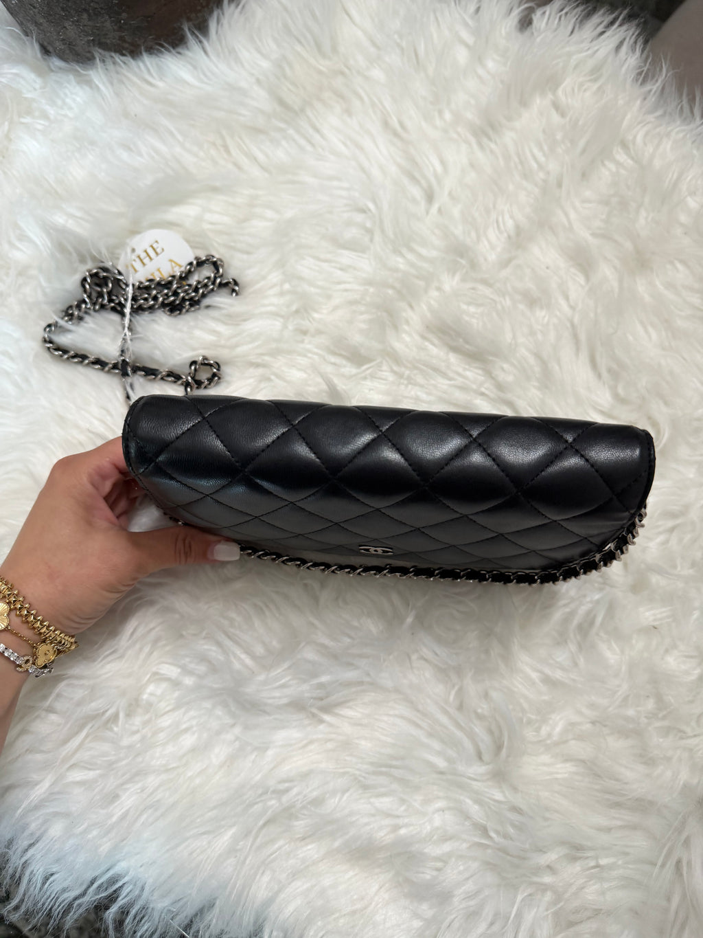 CHANEL LAMBSKIN WALLET ON CHAIN