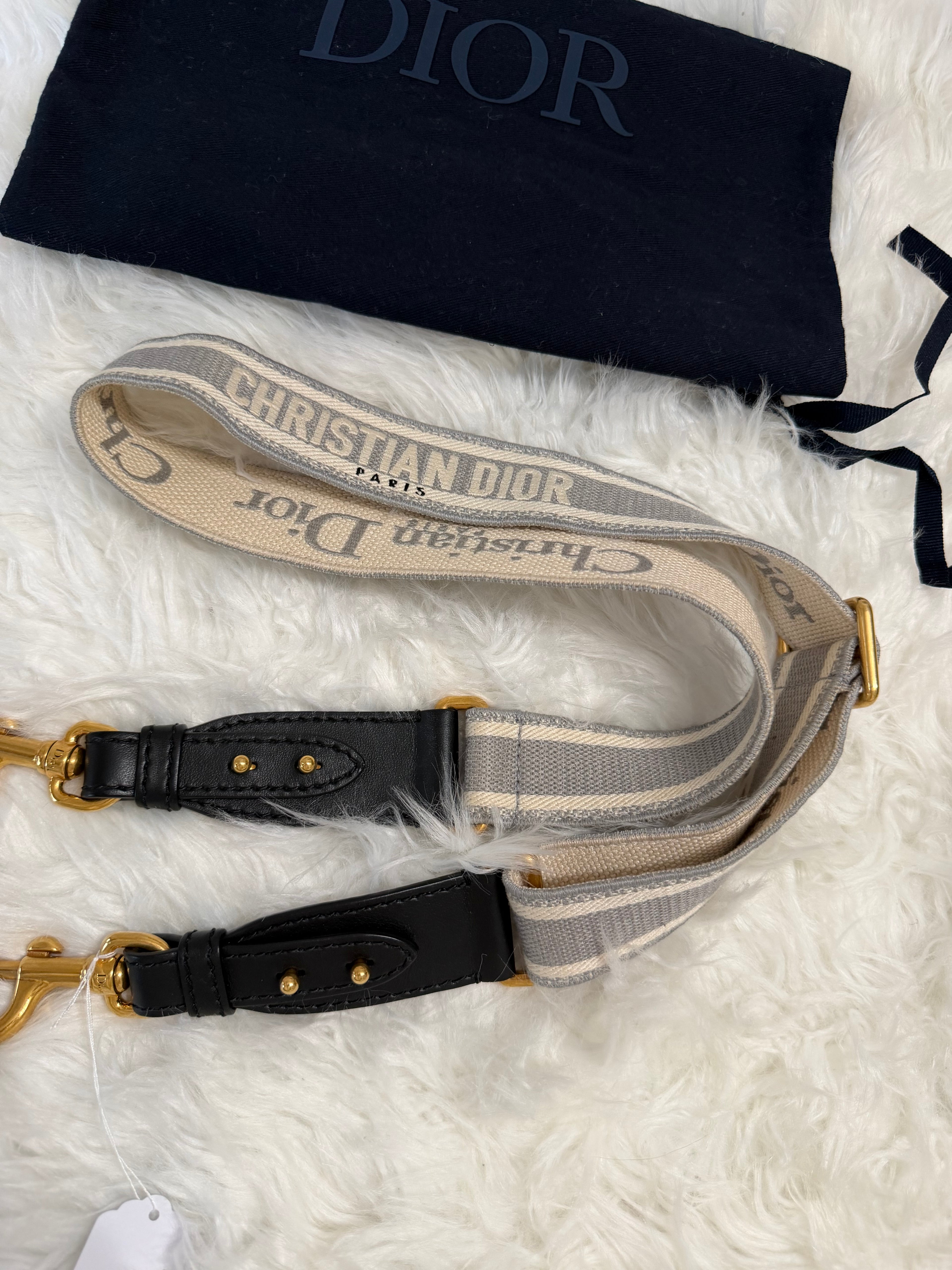 CHRISTIAN DIOR LOGO ADJUSTABLE BAG STRAP