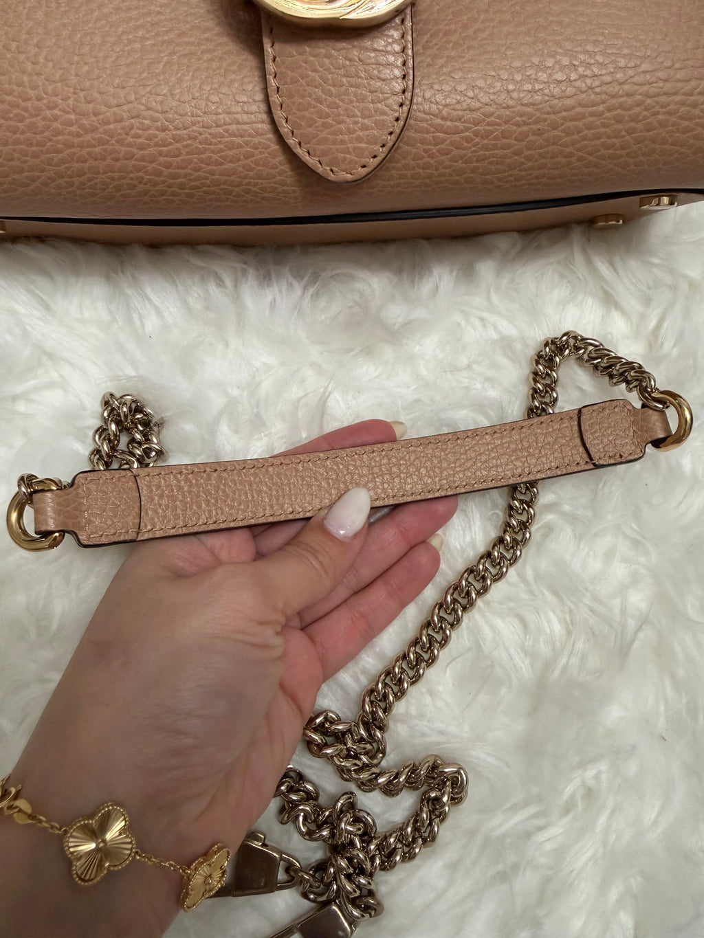 GUCCI TOP HANDLE NUDE BAG