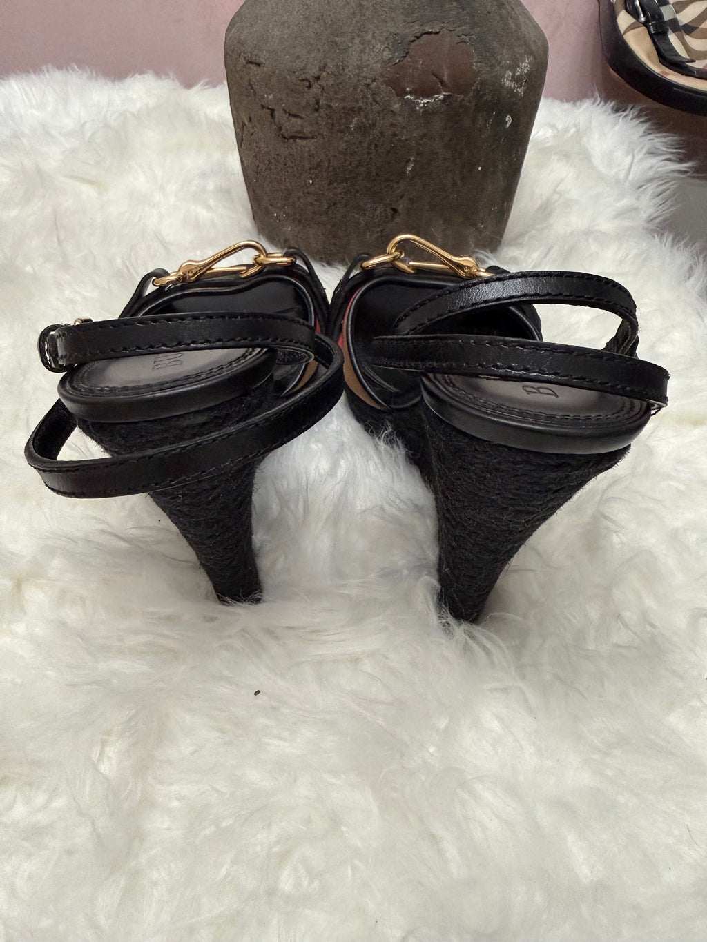 Burberry Nova Check Print wedge