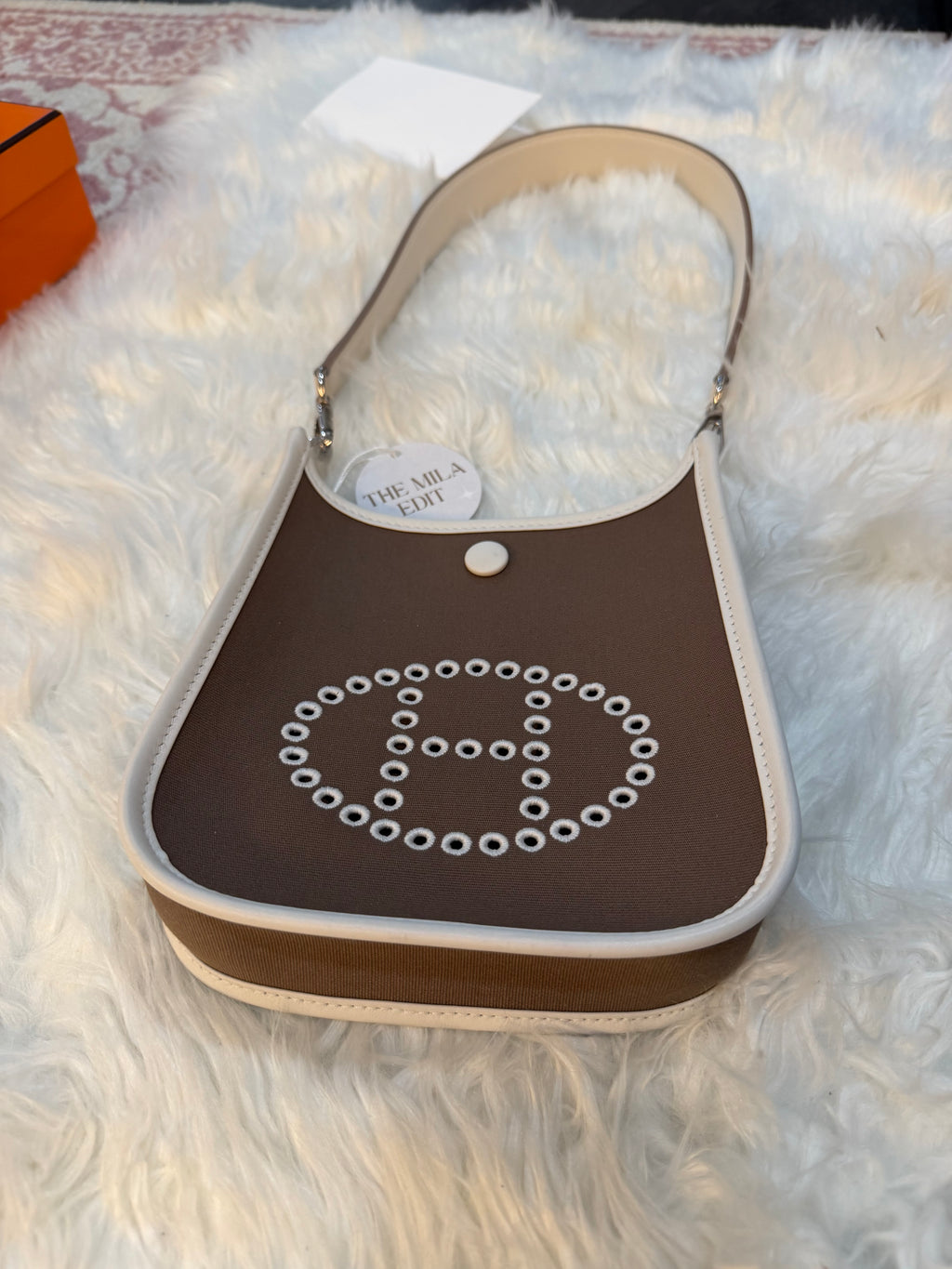 HERMES NEO EVELYNE TPM BAG TOILE AND LEATHER