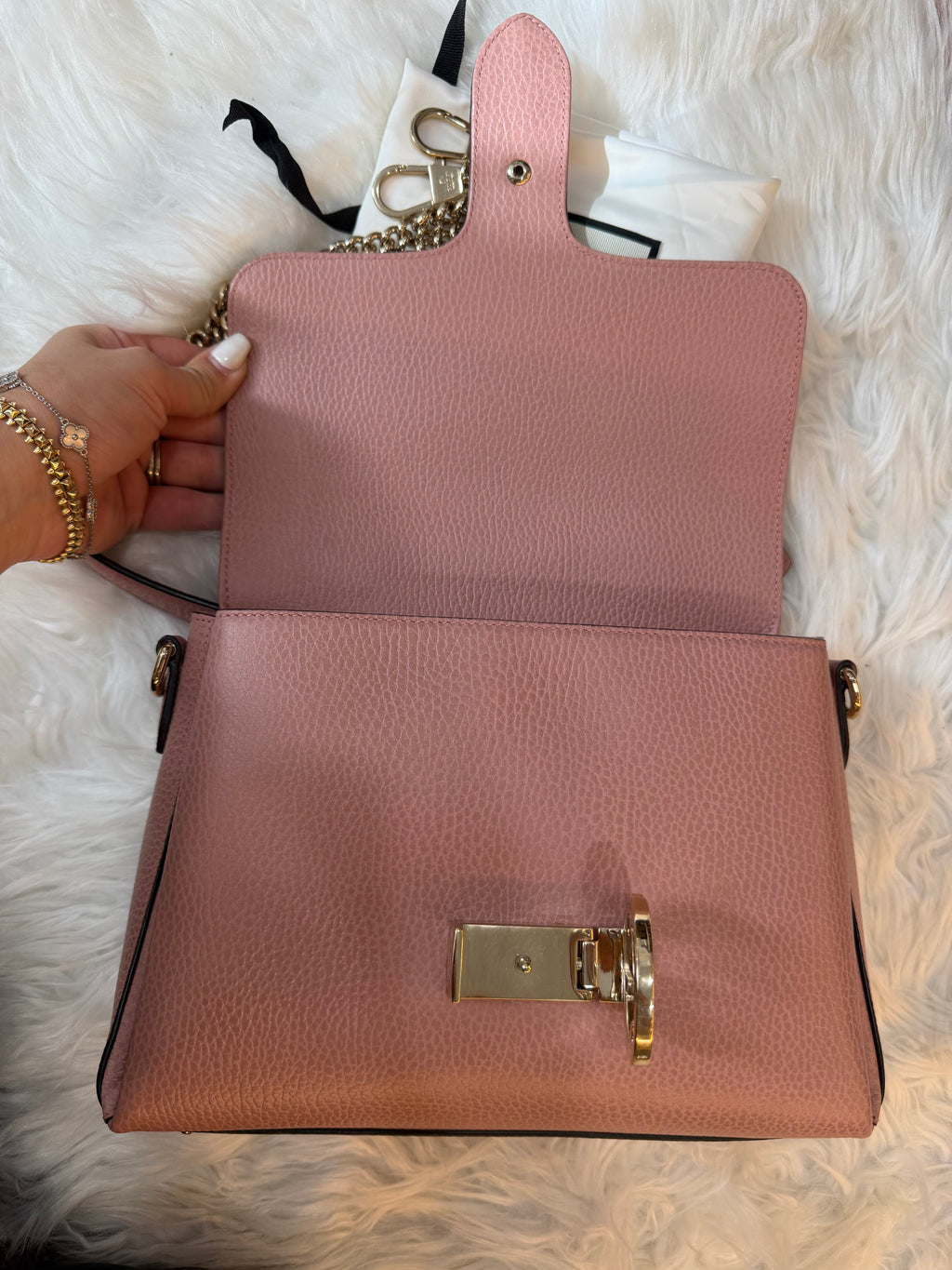 GUCCI TOP HANDLE NUDE BAG