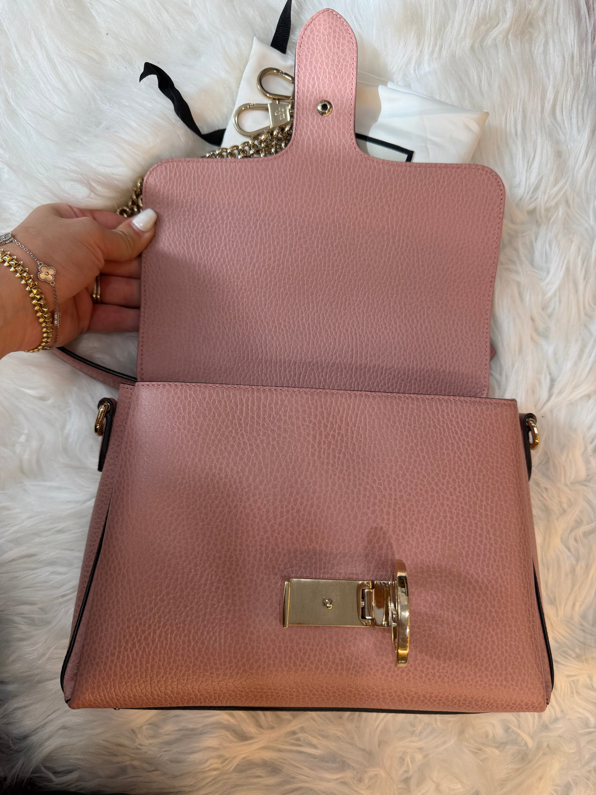 GUCCI TOP HANDLE NUDE BAG