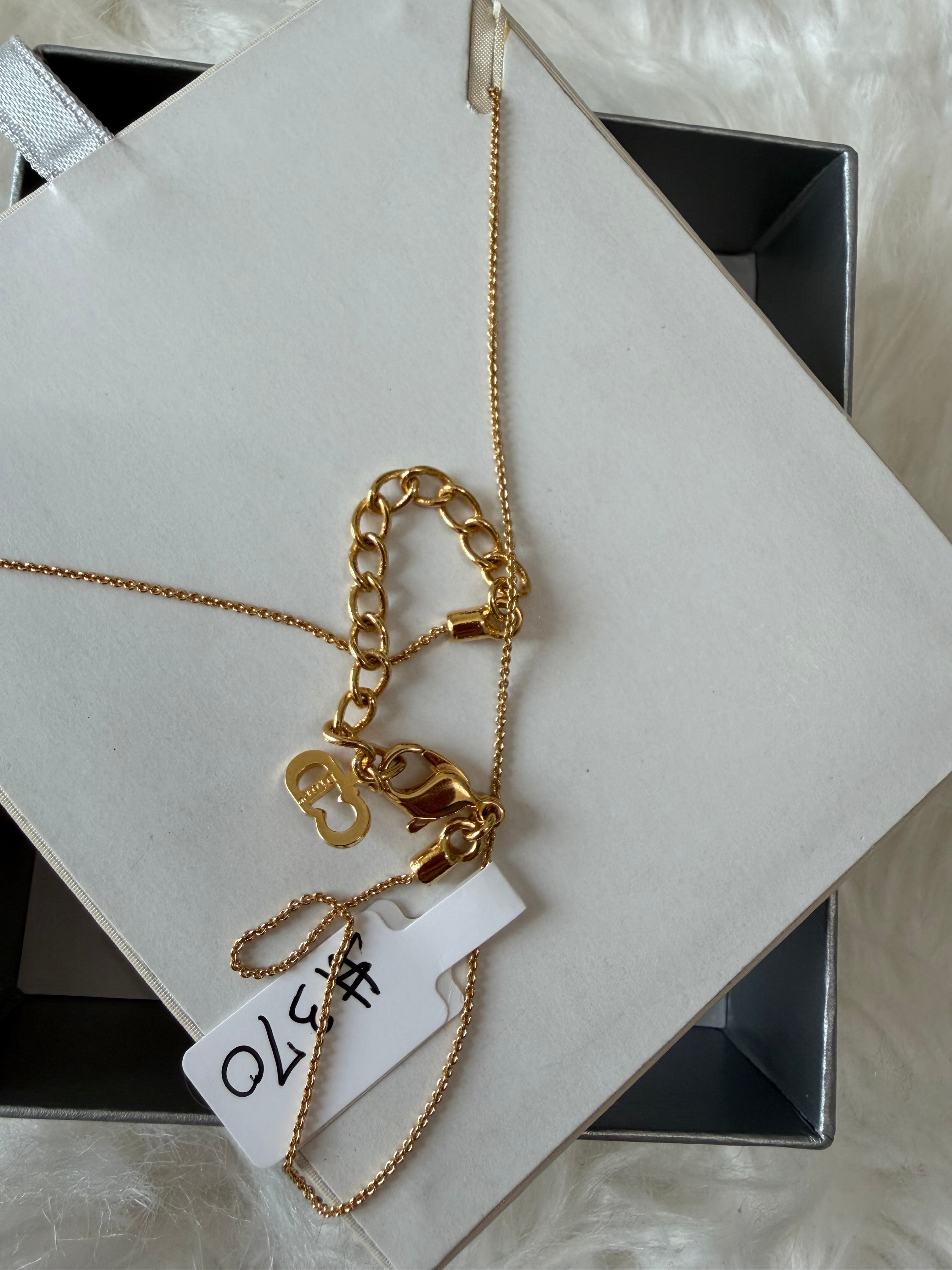 Christian Dior GOLD TONE NECKLACE WITH CRYSTALS