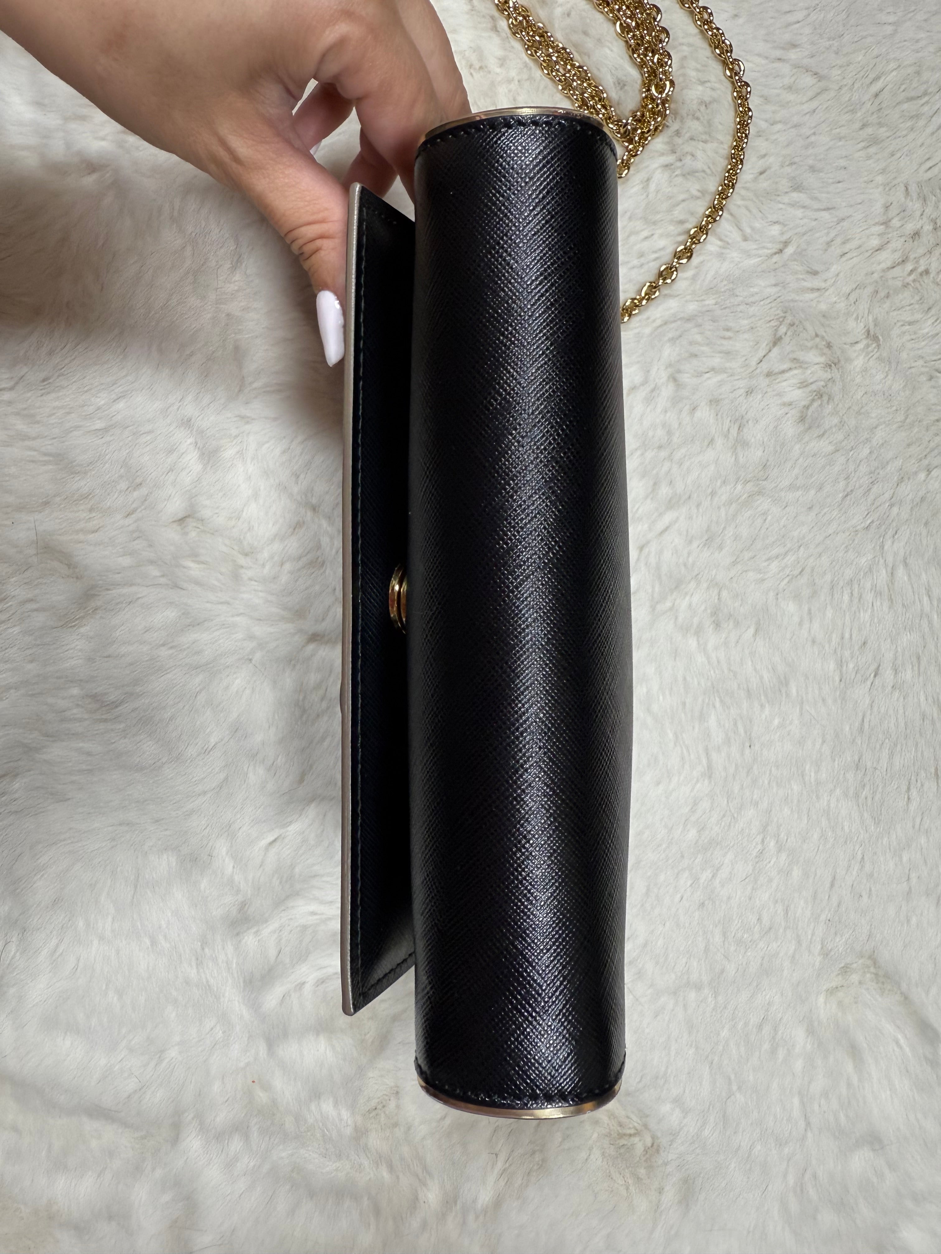 SALVATORE FERRAGAMO MINI CLUTH WITH CHAIN