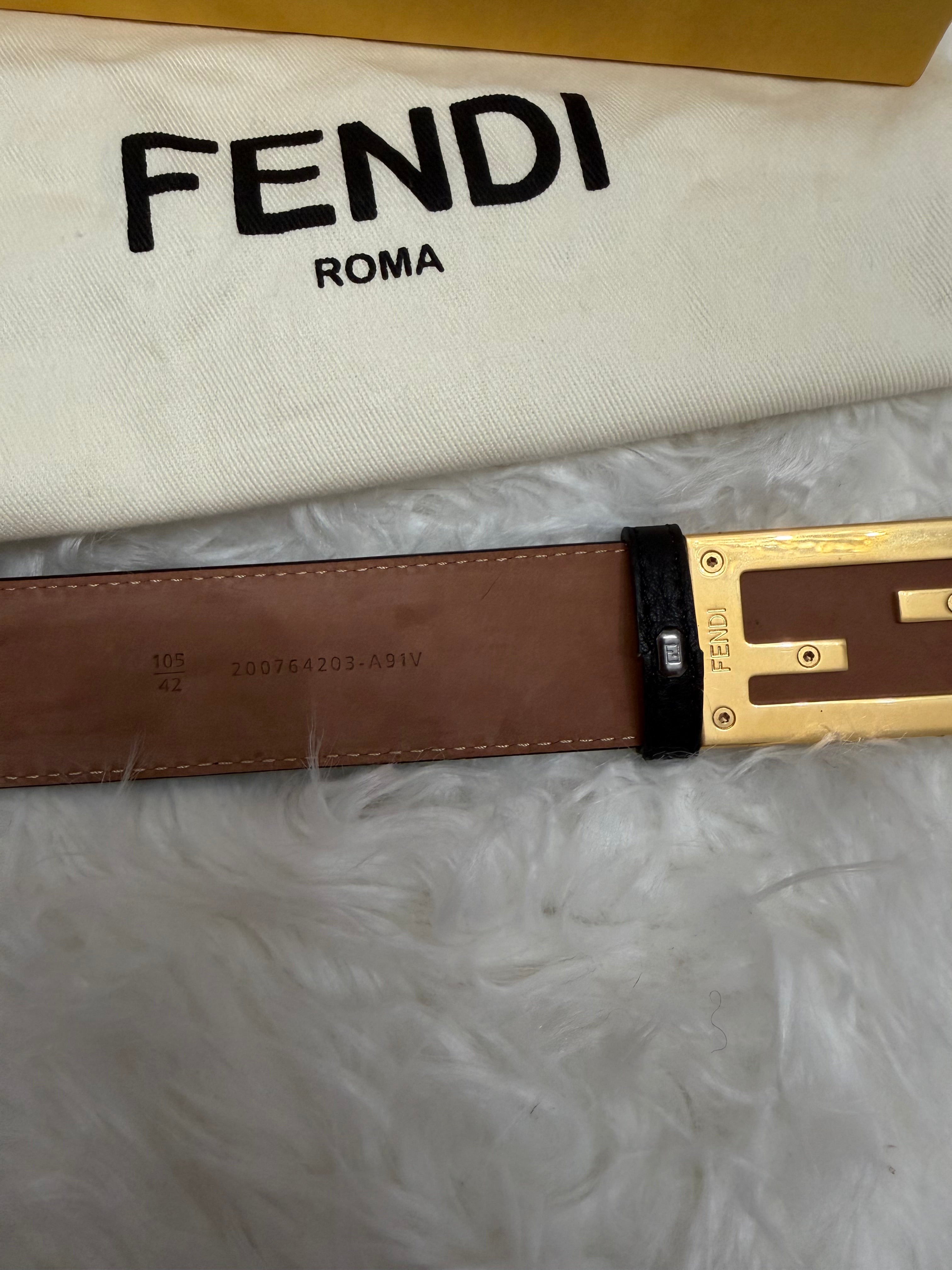 Fendi Classic belt with embossed buckle