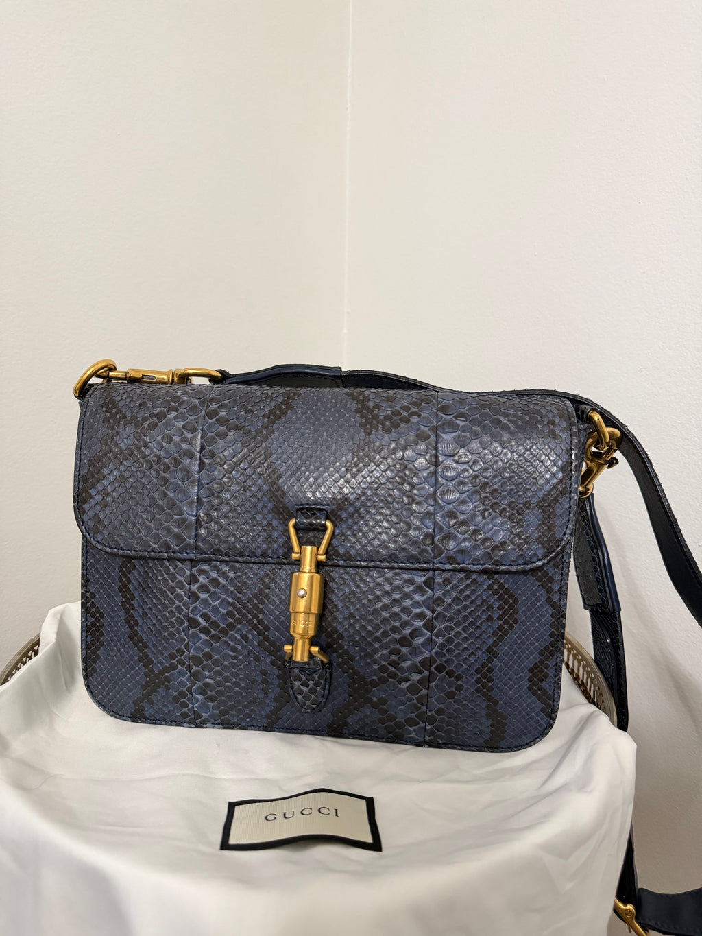 Gucci JACKIE PYTHON MEDIUM BAG
