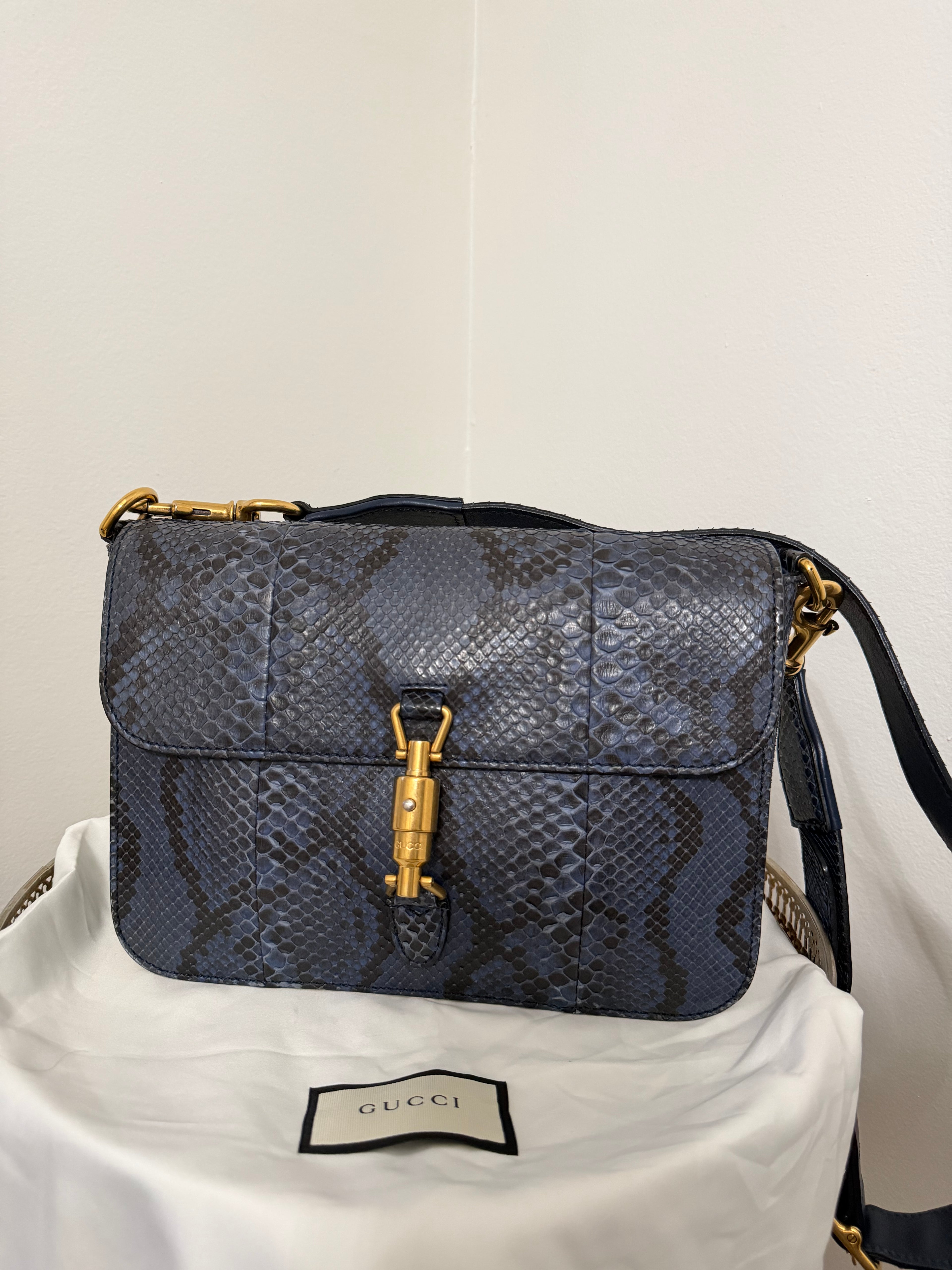 Gucci JACKIE PYTHON MEDIUM BAG