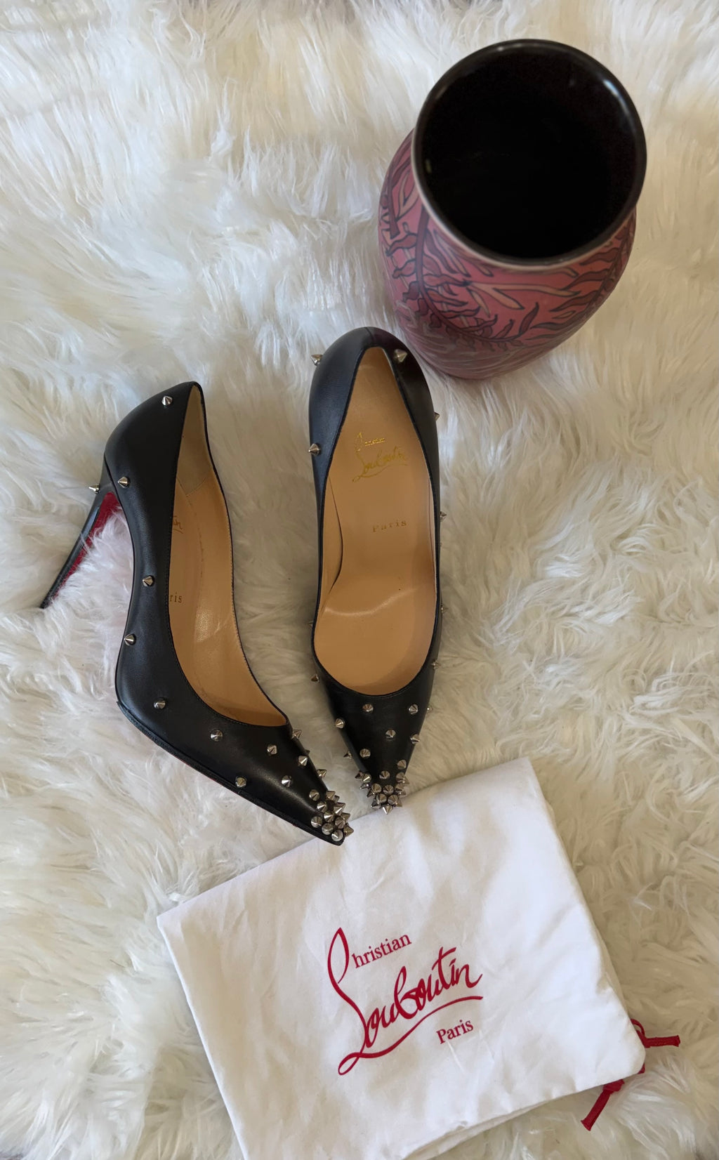Christian Louboutin Spike Leather Pumps